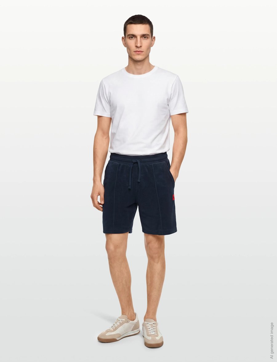 HUGO - TERRANCE SHORTS - sweatshorts - navy - 0