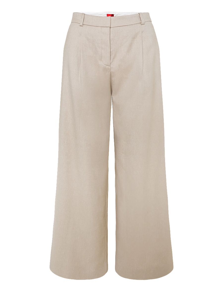 HUGO - Halati - linnen broeken - light/pastel brown - 1