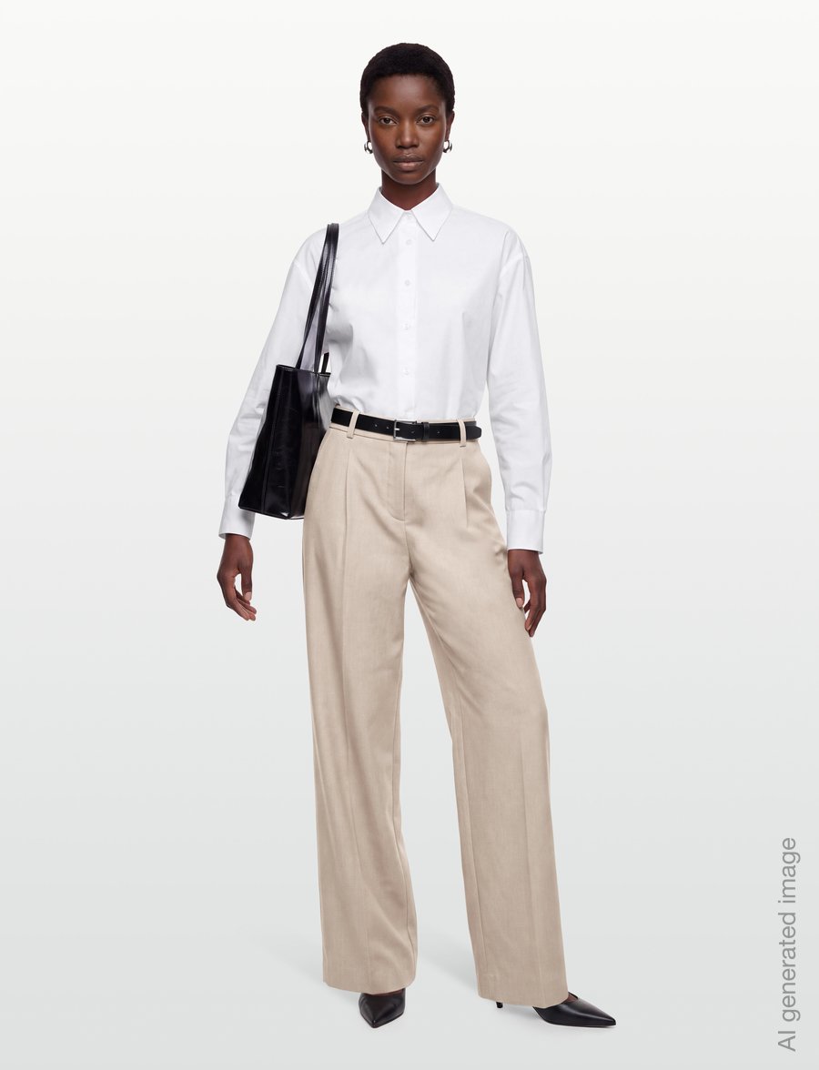 HUGO - Halati - linnen broeken - light/pastel brown - 0