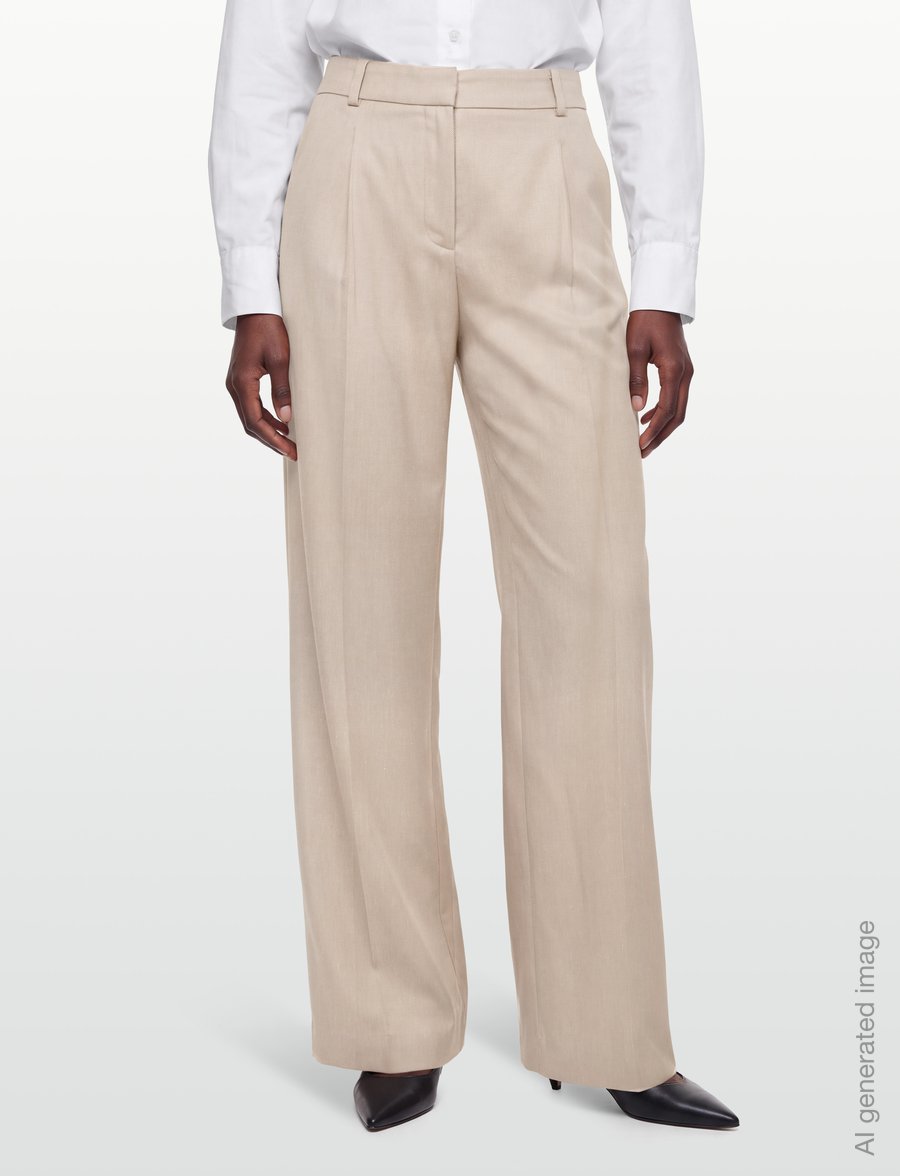 HUGO - Halati - linnen broeken - light/pastel brown - 3