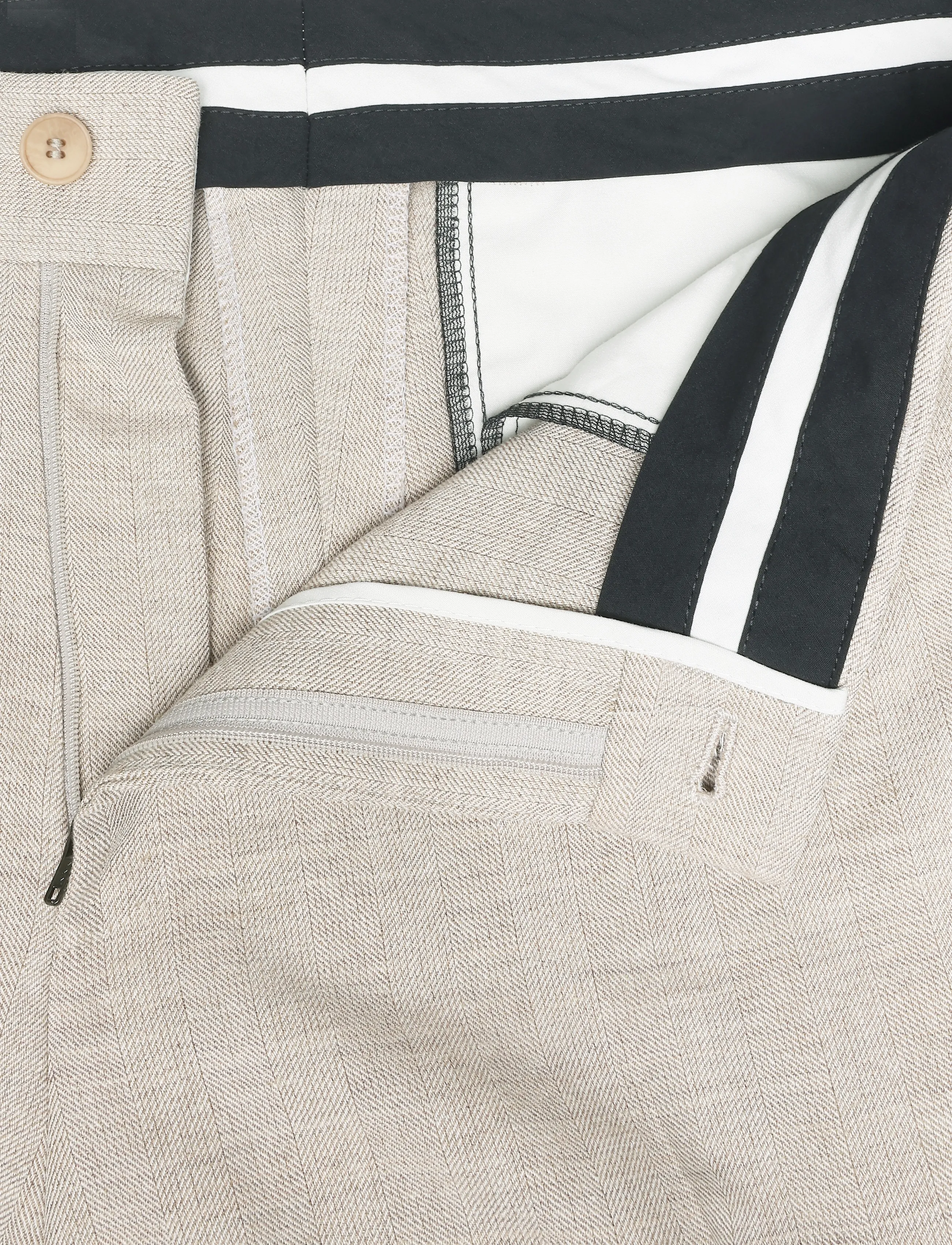 HUGO - Flips251X - leinenanzughosen - medium beige - 3