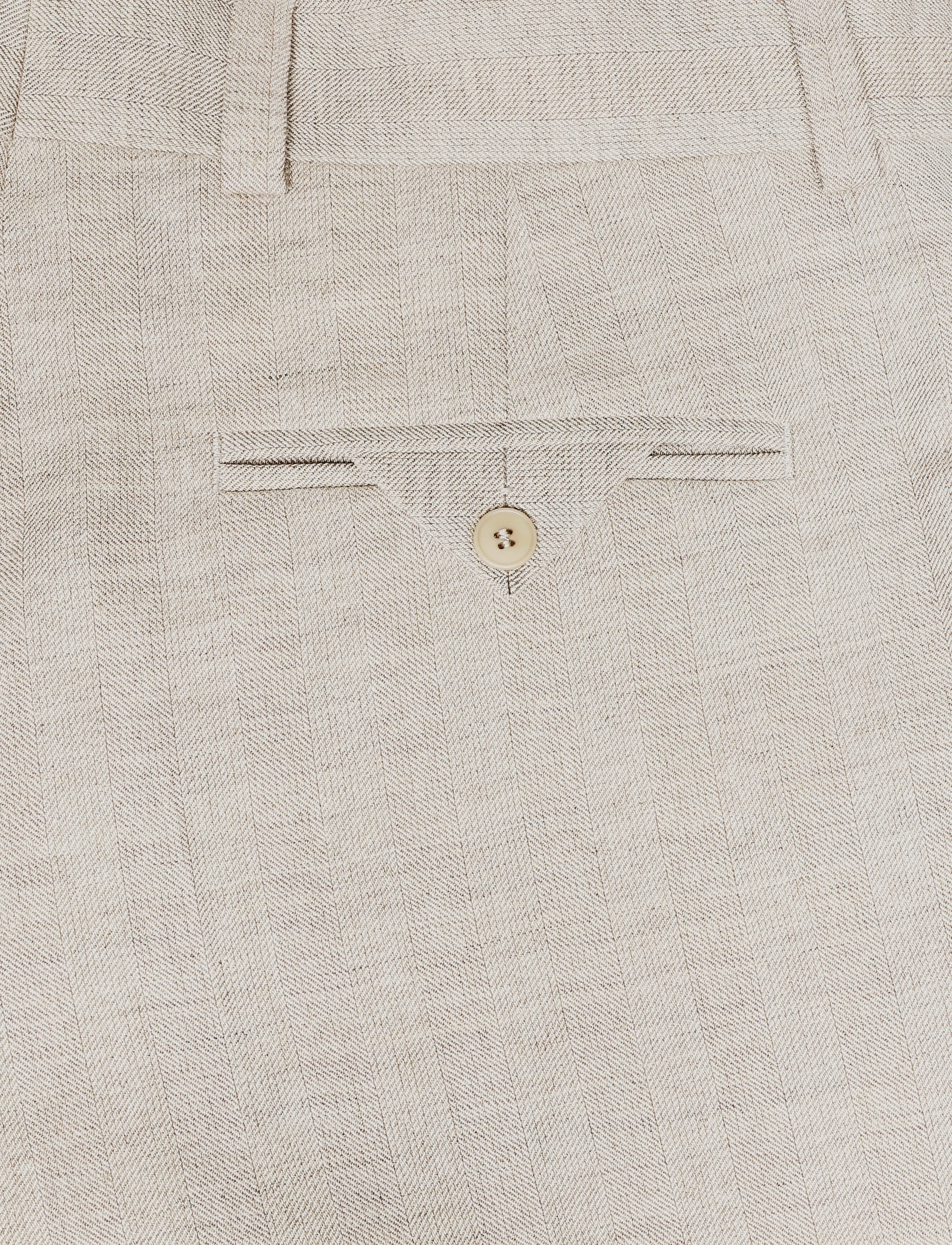 HUGO - Flips251X - leinenanzughosen - medium beige - 4