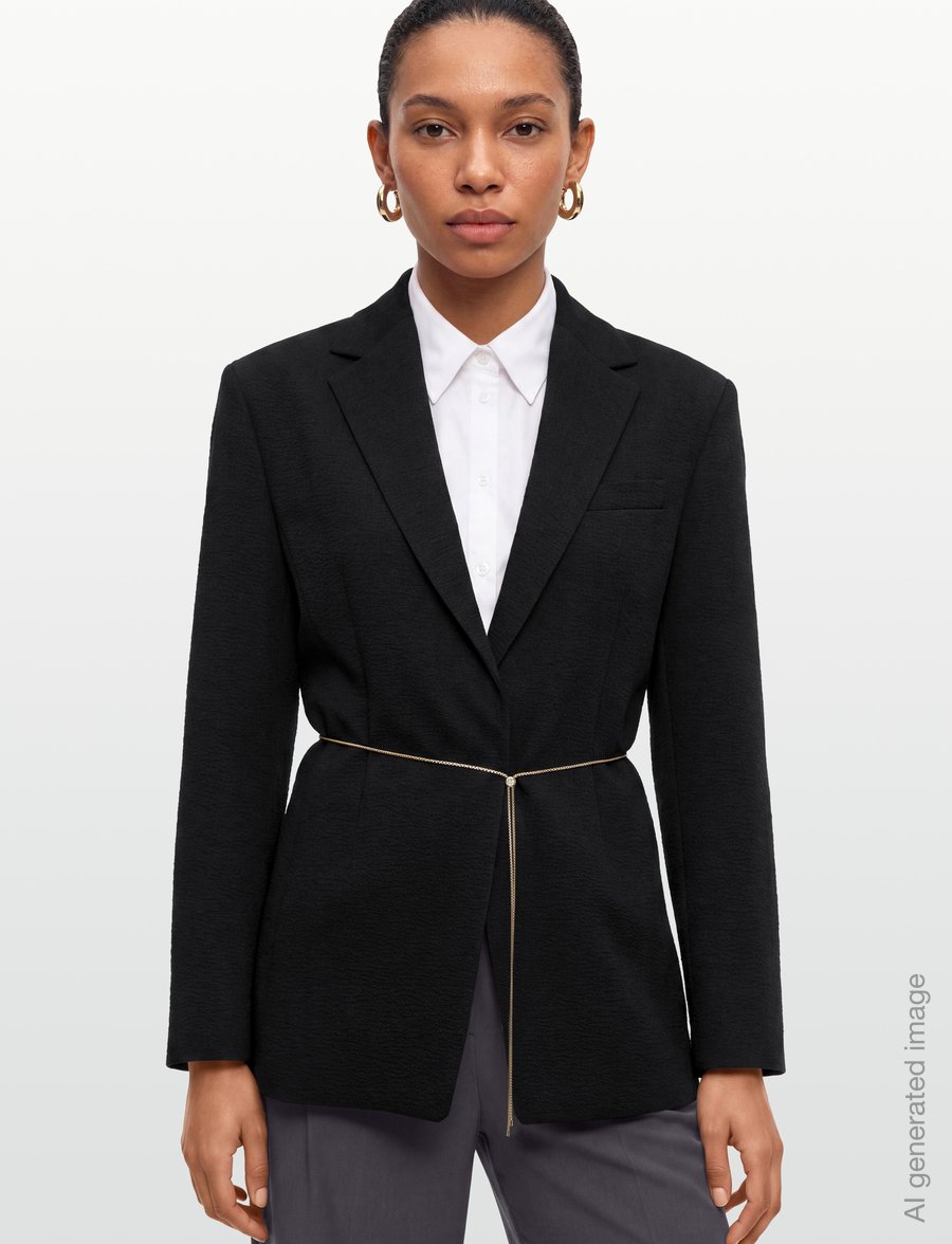 HUGO - Antera - belted blazers - black - 3