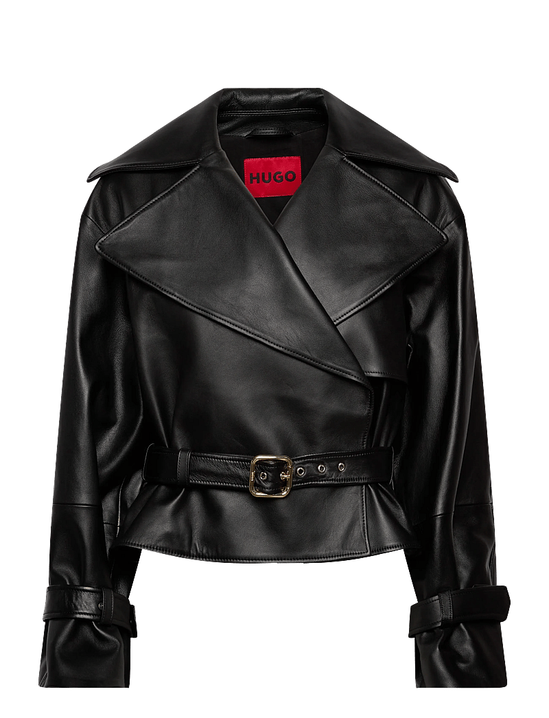 HUGO - Lanitte - leather jackets - black - 0