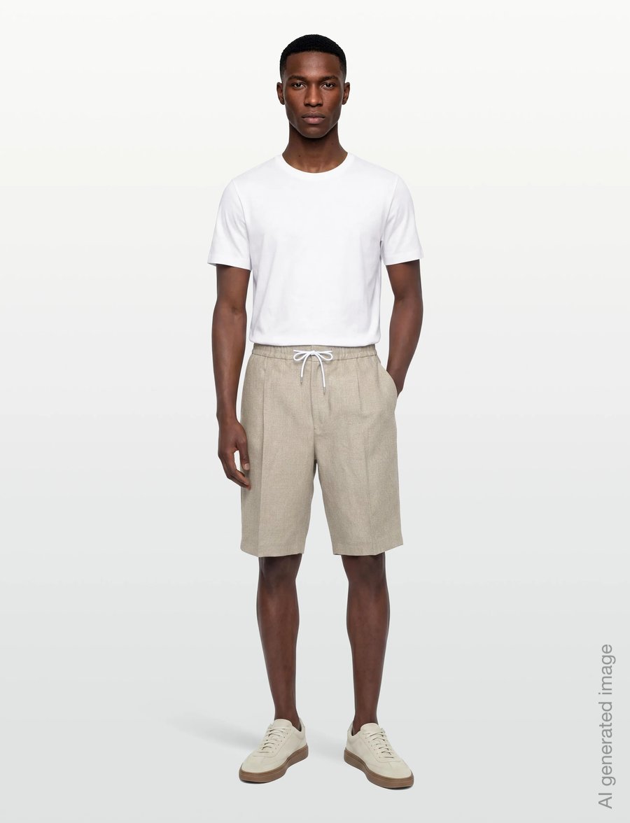 HUGO - Felino262X - linneshorts - medium beige - 0