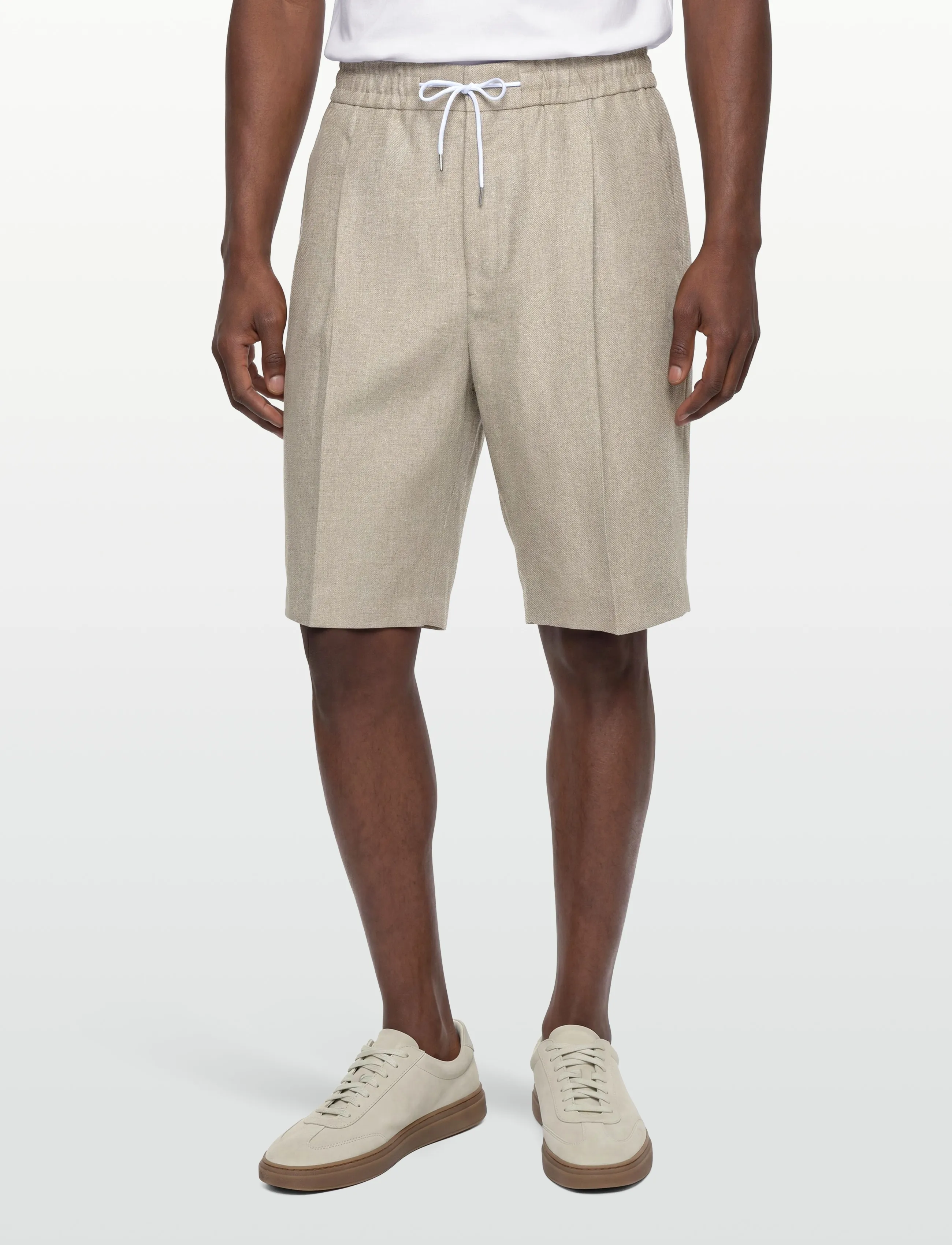 HUGO - Felino262X - leinen-shorts - medium beige - 3