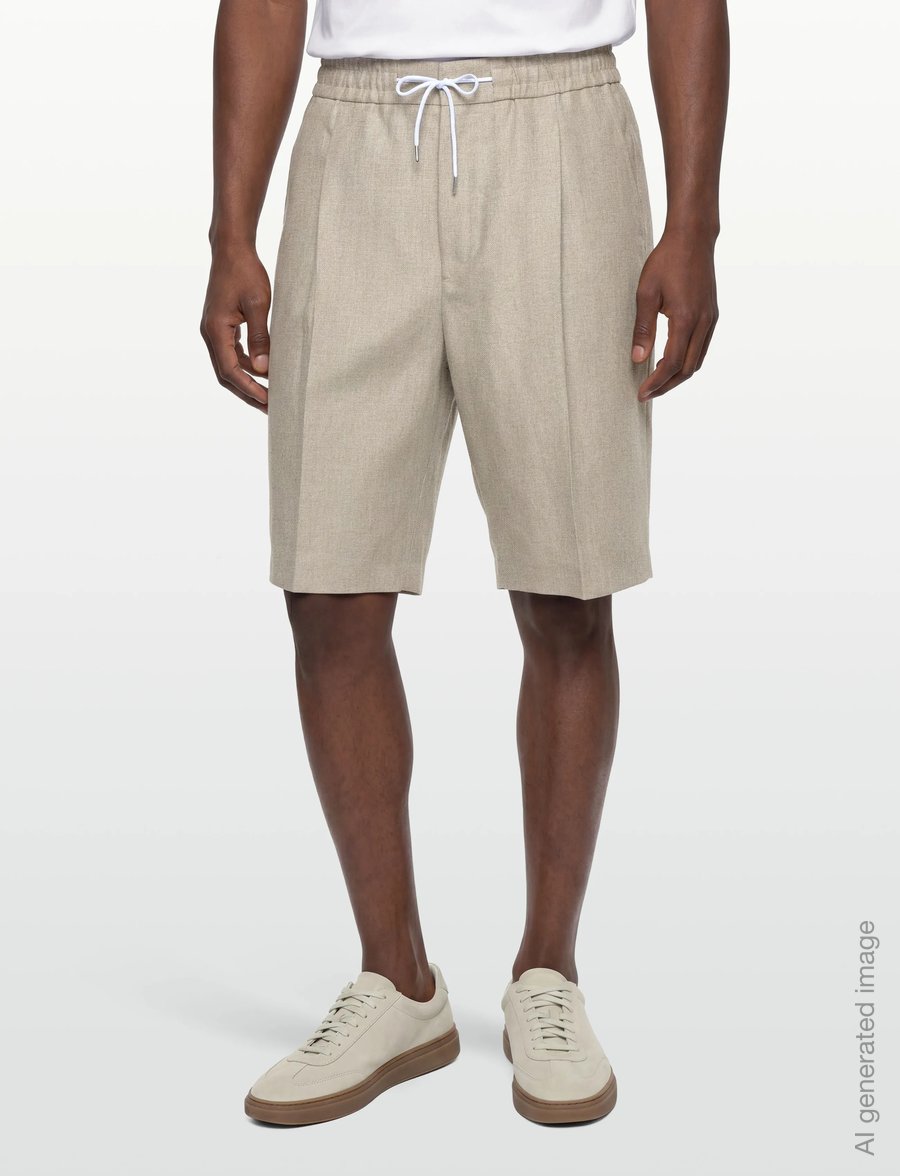 HUGO - Felino262X - linneshorts - medium beige - 3