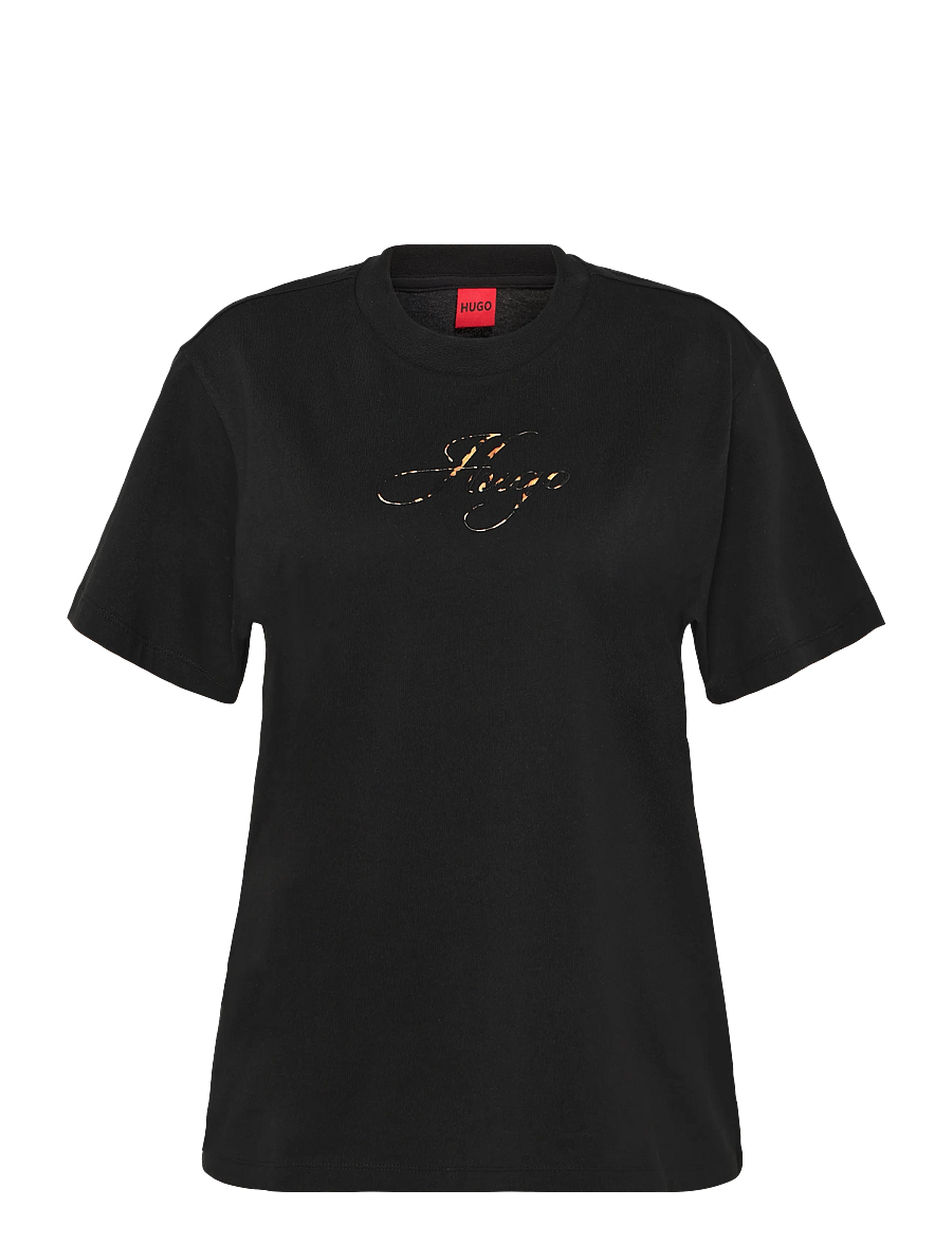 HUGO - Vintage Tee_23 - t-shirts - black - 0