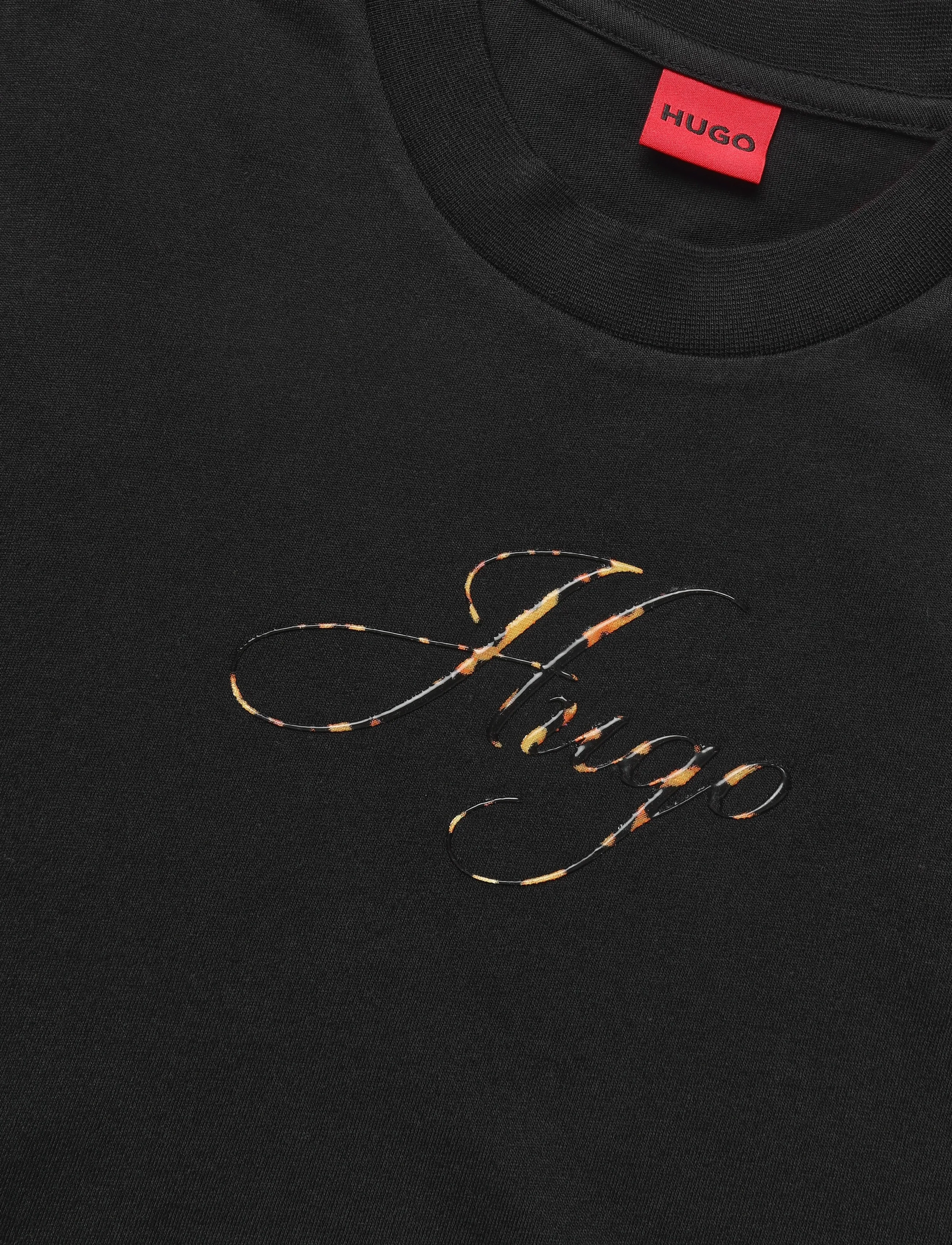 HUGO - Vintage Tee_23 - t-shirts - black - 2
