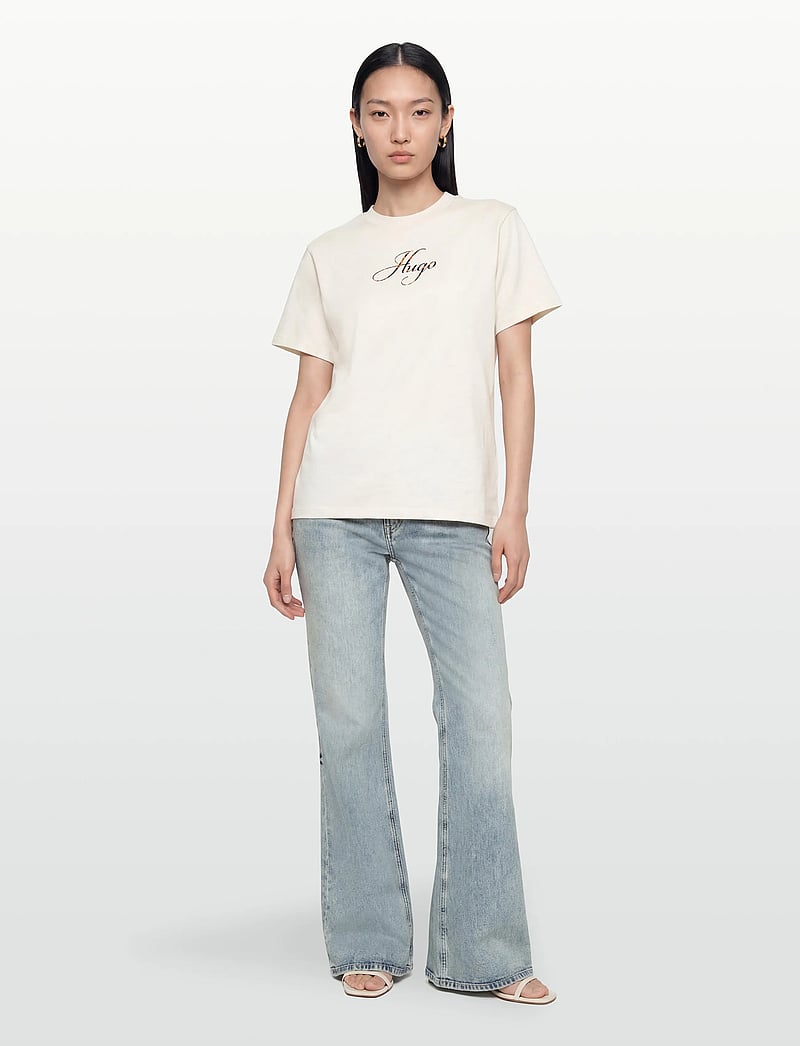 HUGO - Vintage Tee_23 - t-shirts - natural - 0