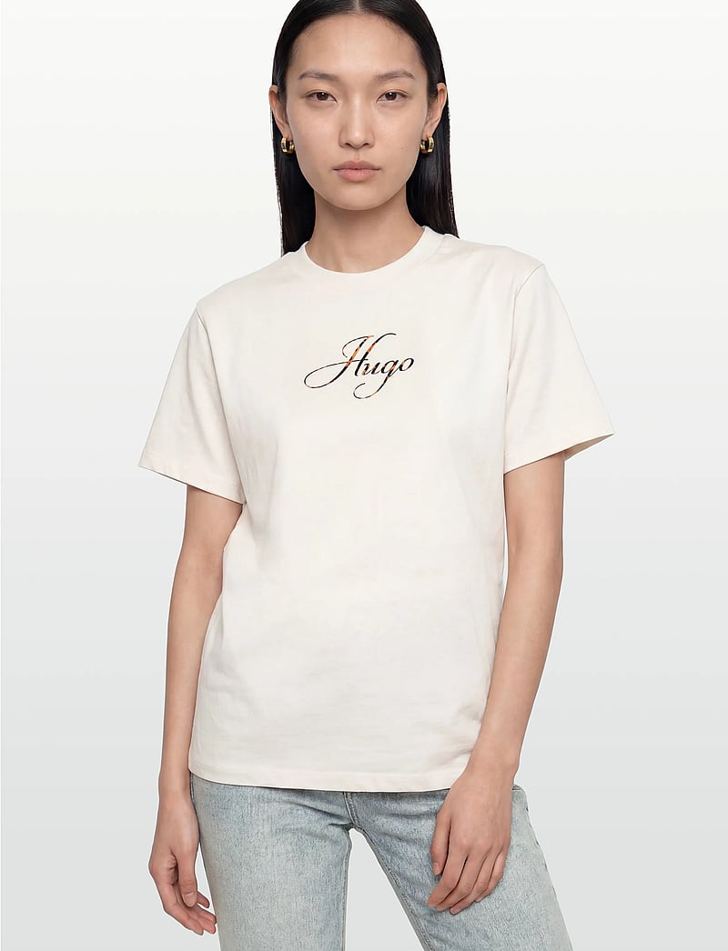 HUGO - Vintage Tee_23 - t-shirts - natural - 3