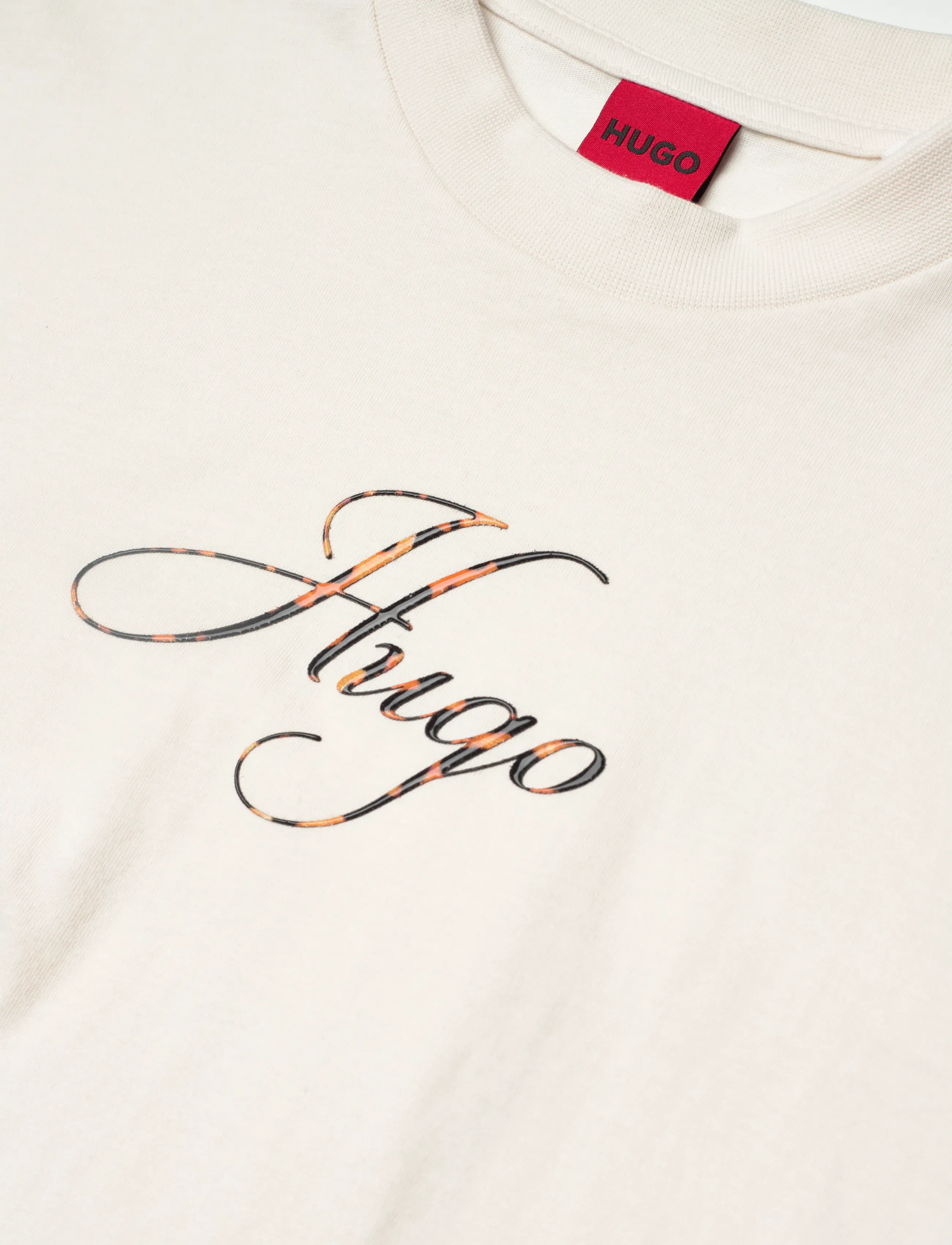 HUGO - Vintage Tee_23 - t-shirts - natural - 5