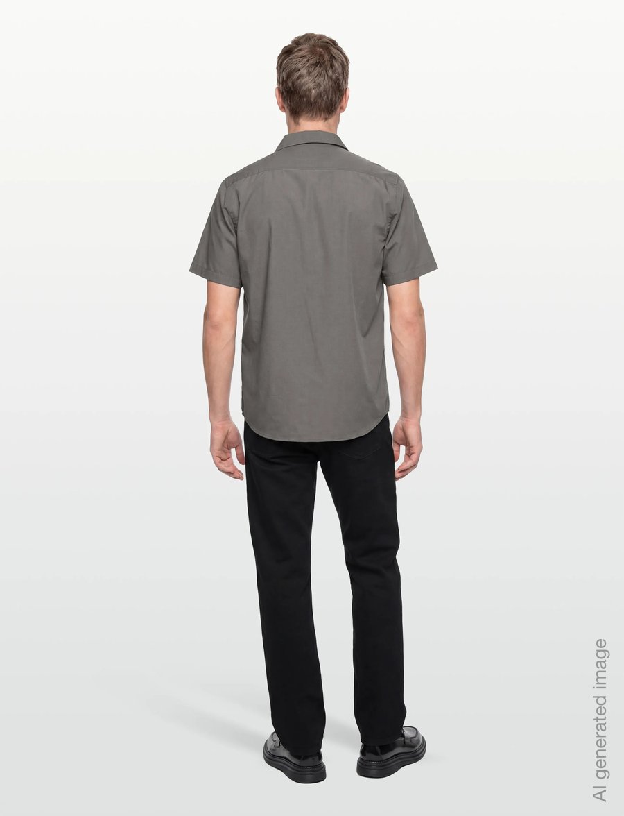 HUGO - Ellino - short-sleeved shirts - dark grey - 4