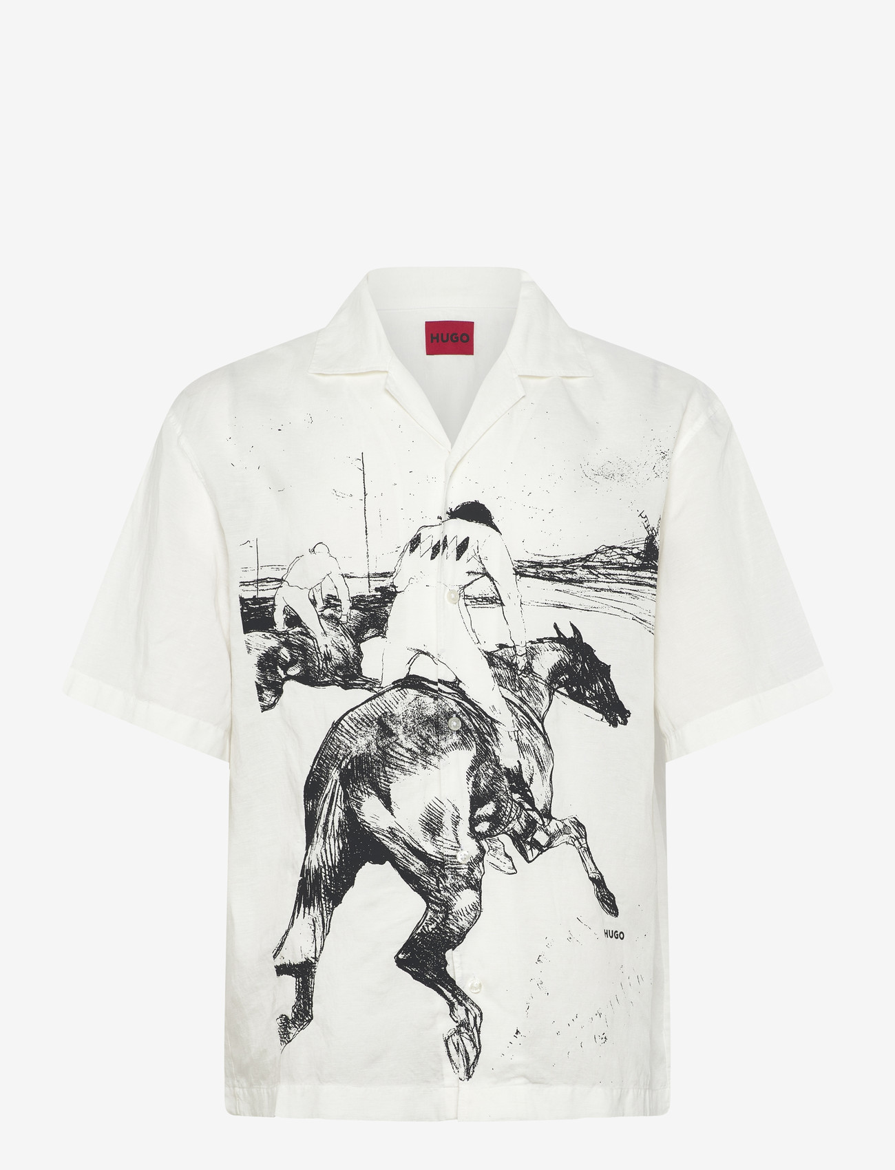 HUGO - Espino - short-sleeved shirts - natural - 0