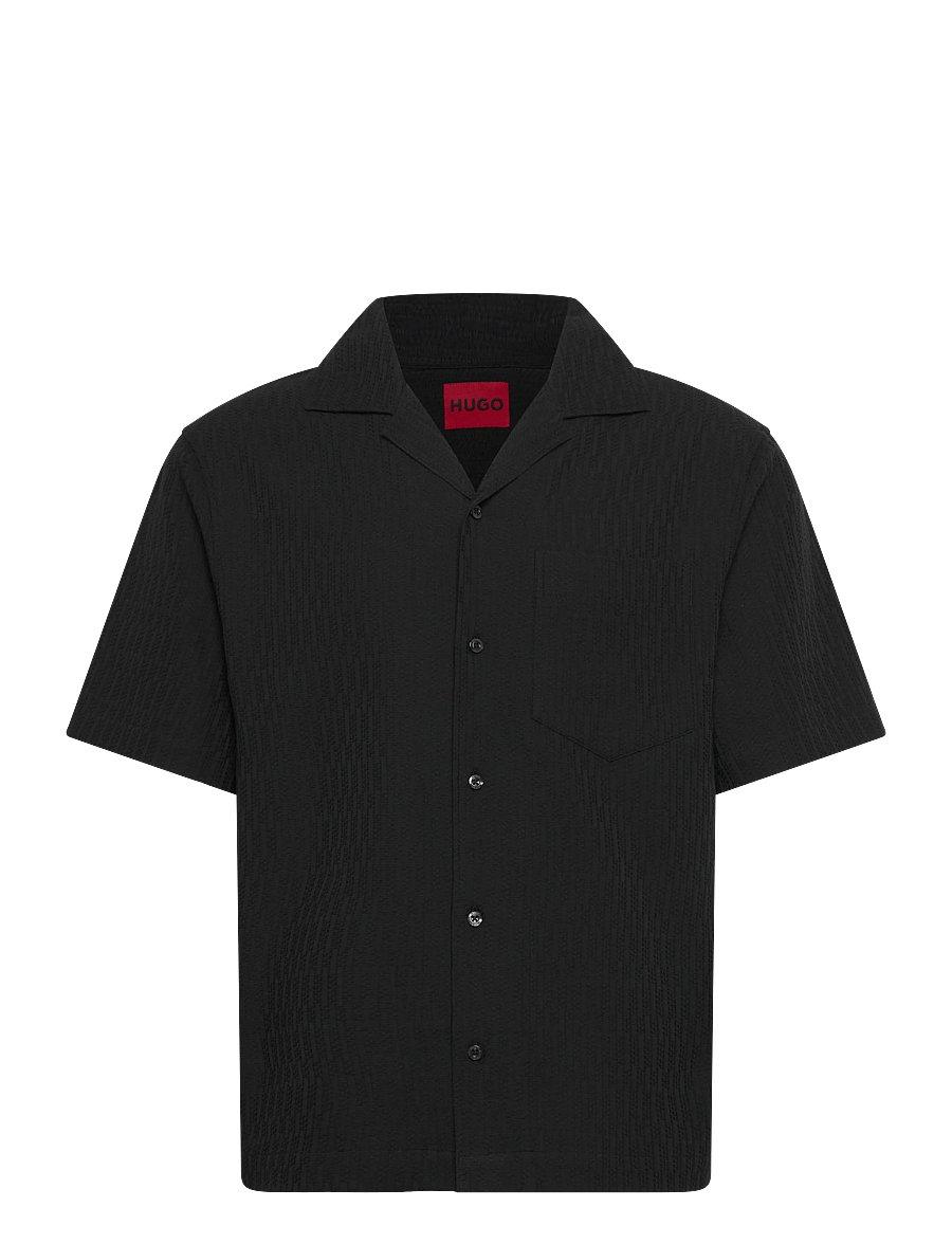 HUGO - Exolino - short-sleeved shirts - black - 0