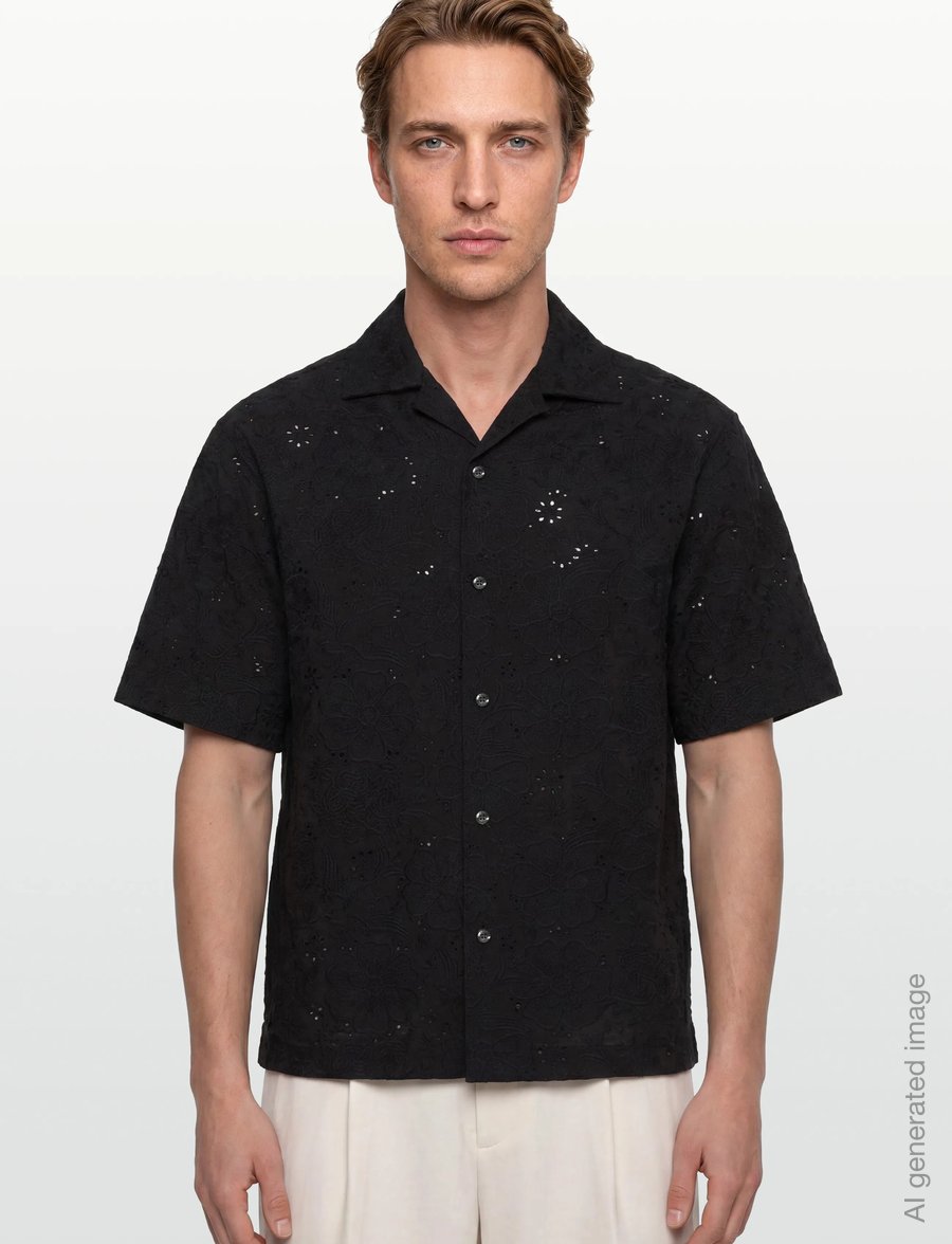 HUGO - Espino - kortärmade skjortor - black - 3