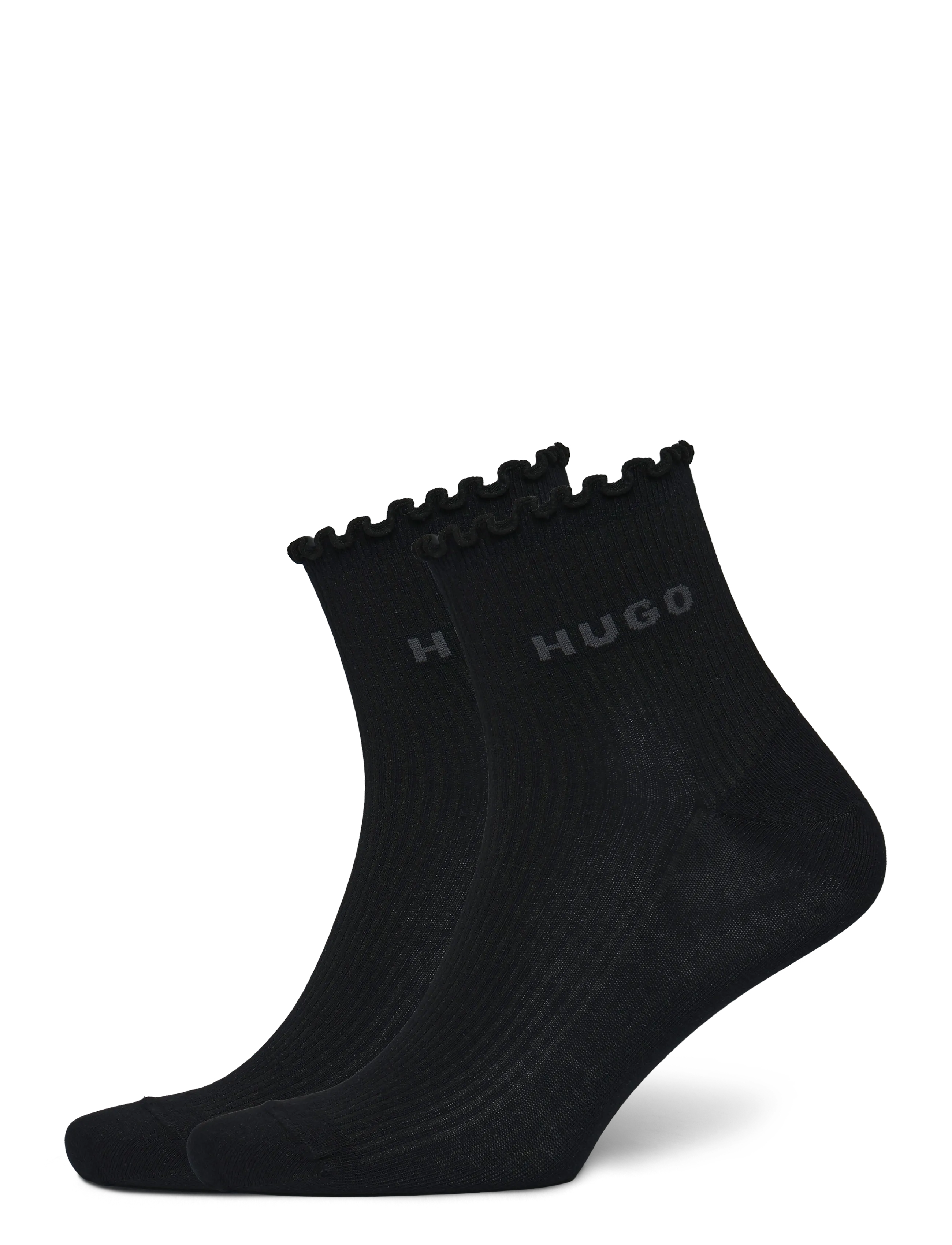 HUGO 2P Sh Lettuce Cc W, 35-38, Black, Sokker > Footies-Ankelsokker, Dame