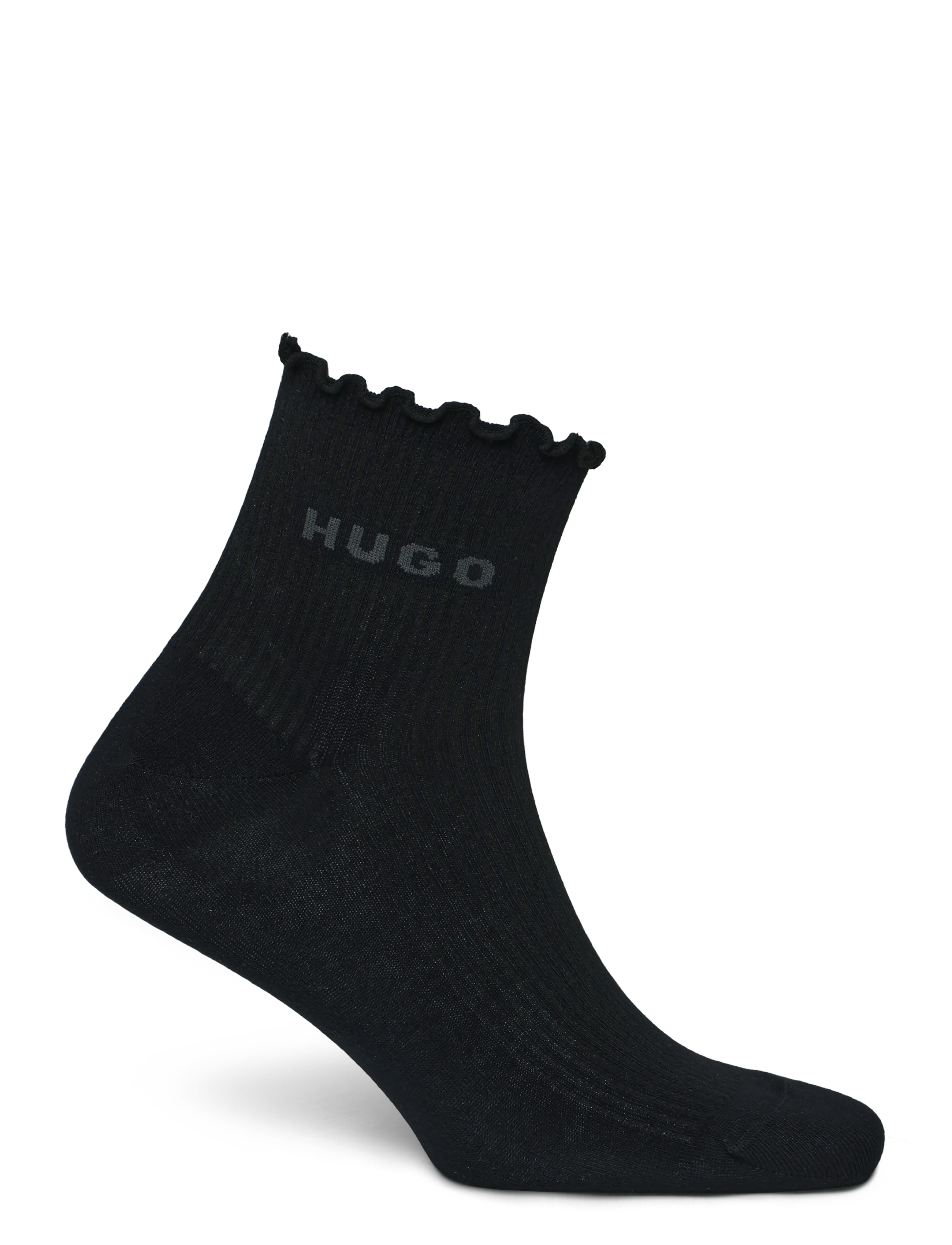 HUGO - 2P SH LETTUCE CC W - lühikese säärega sokid - black - 2