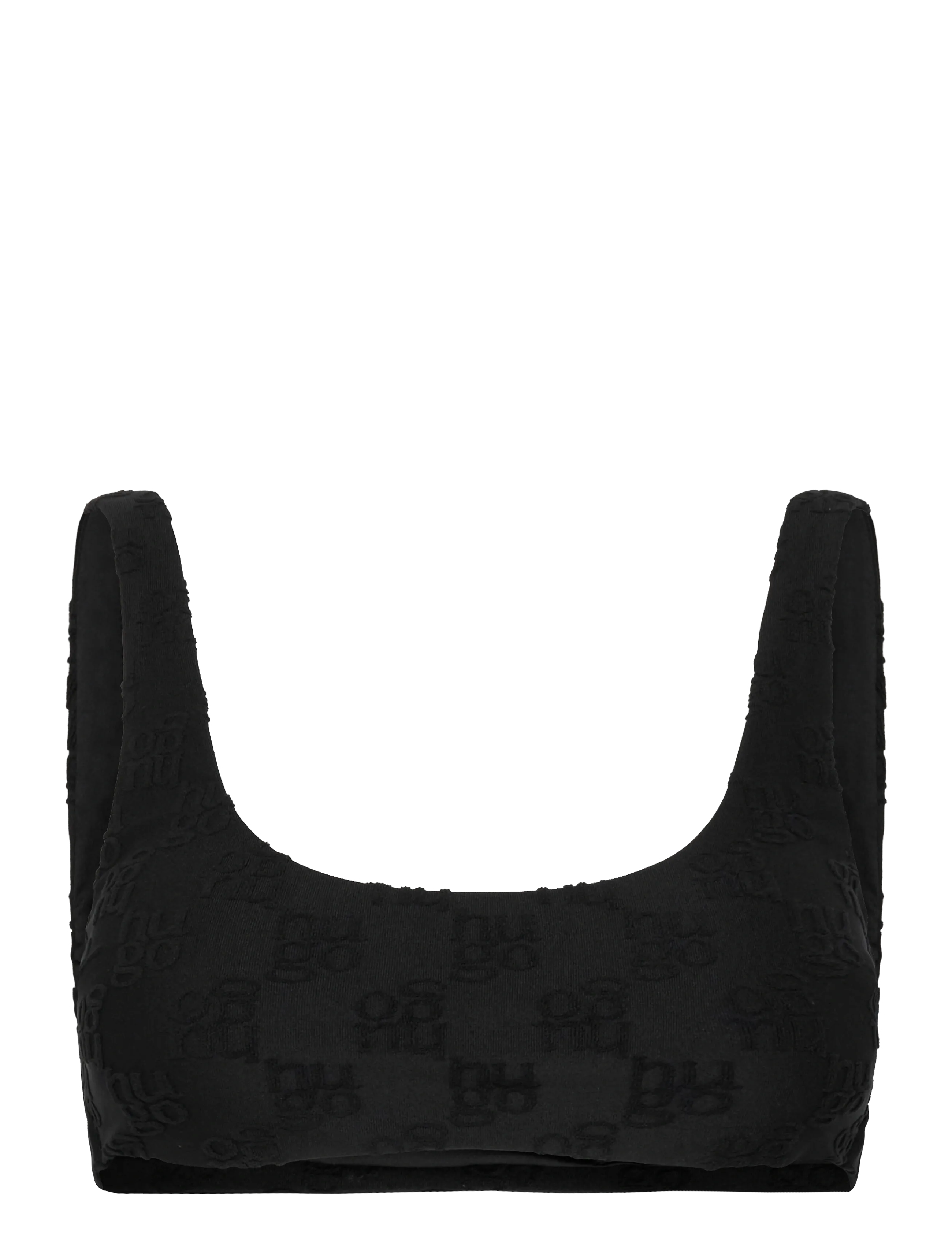 HUGO Terry Mono_Bralette, Kvinder, Terry Monogram Bralette, Sort, Str: L