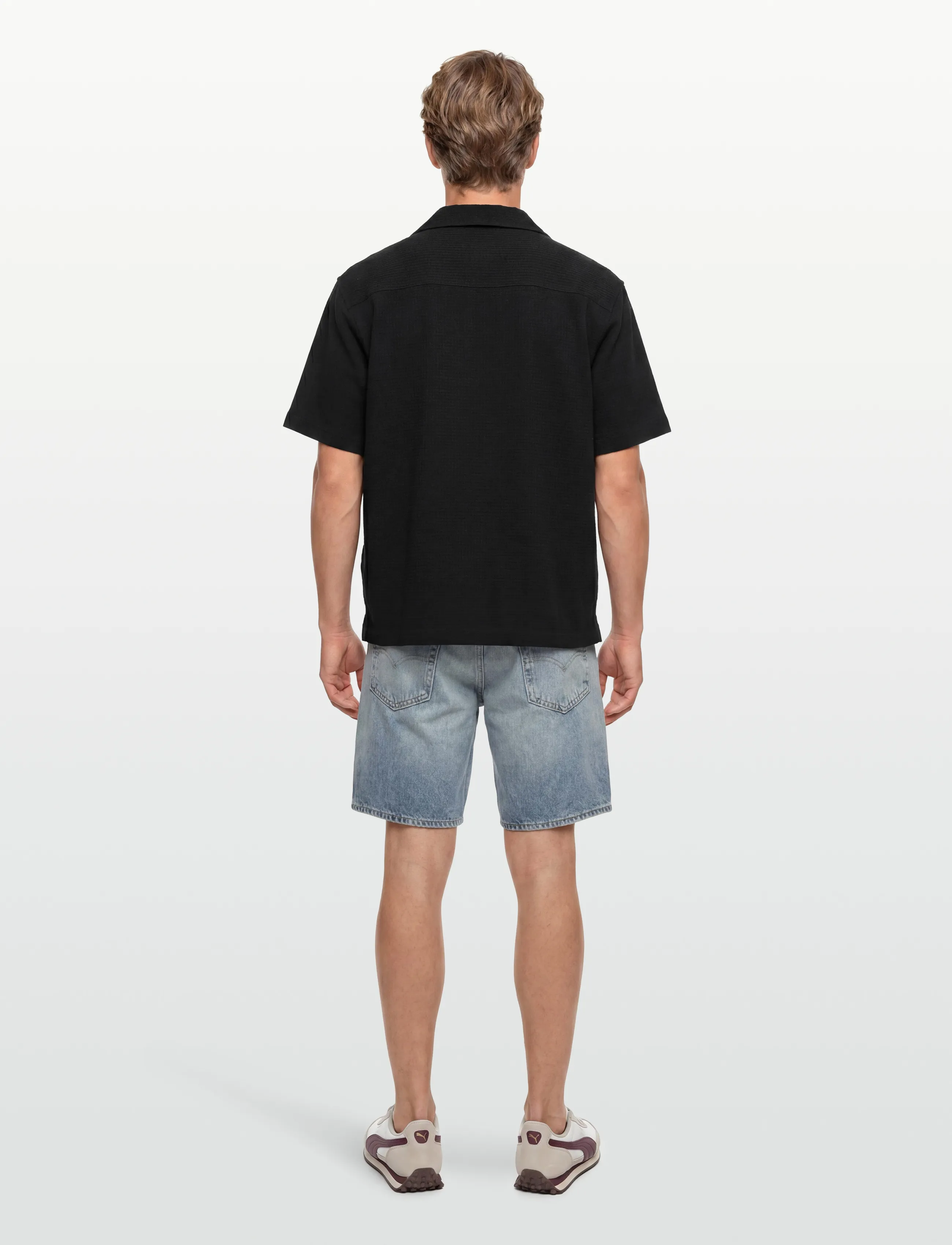 HUGO - Espino - short-sleeved shirts - black - 4