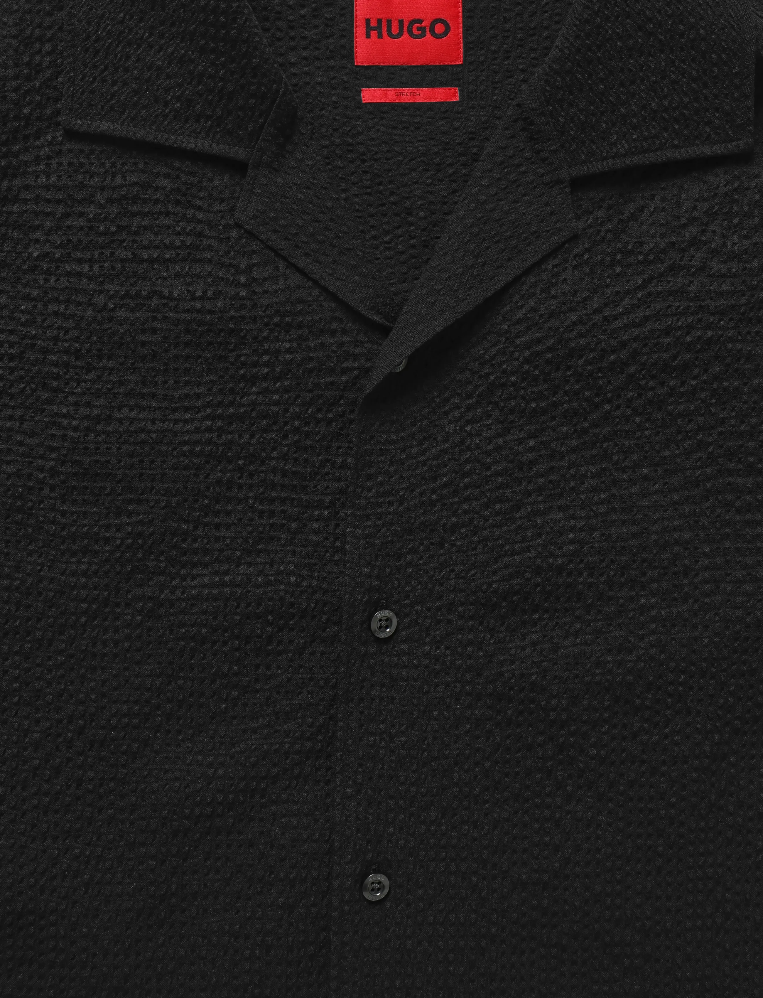 HUGO - Espino - short-sleeved shirts - black - 5
