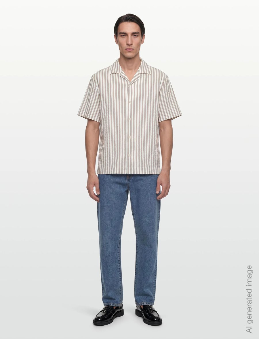 HUGO - Espino - short-sleeved shirts - light/pastel brown - 0