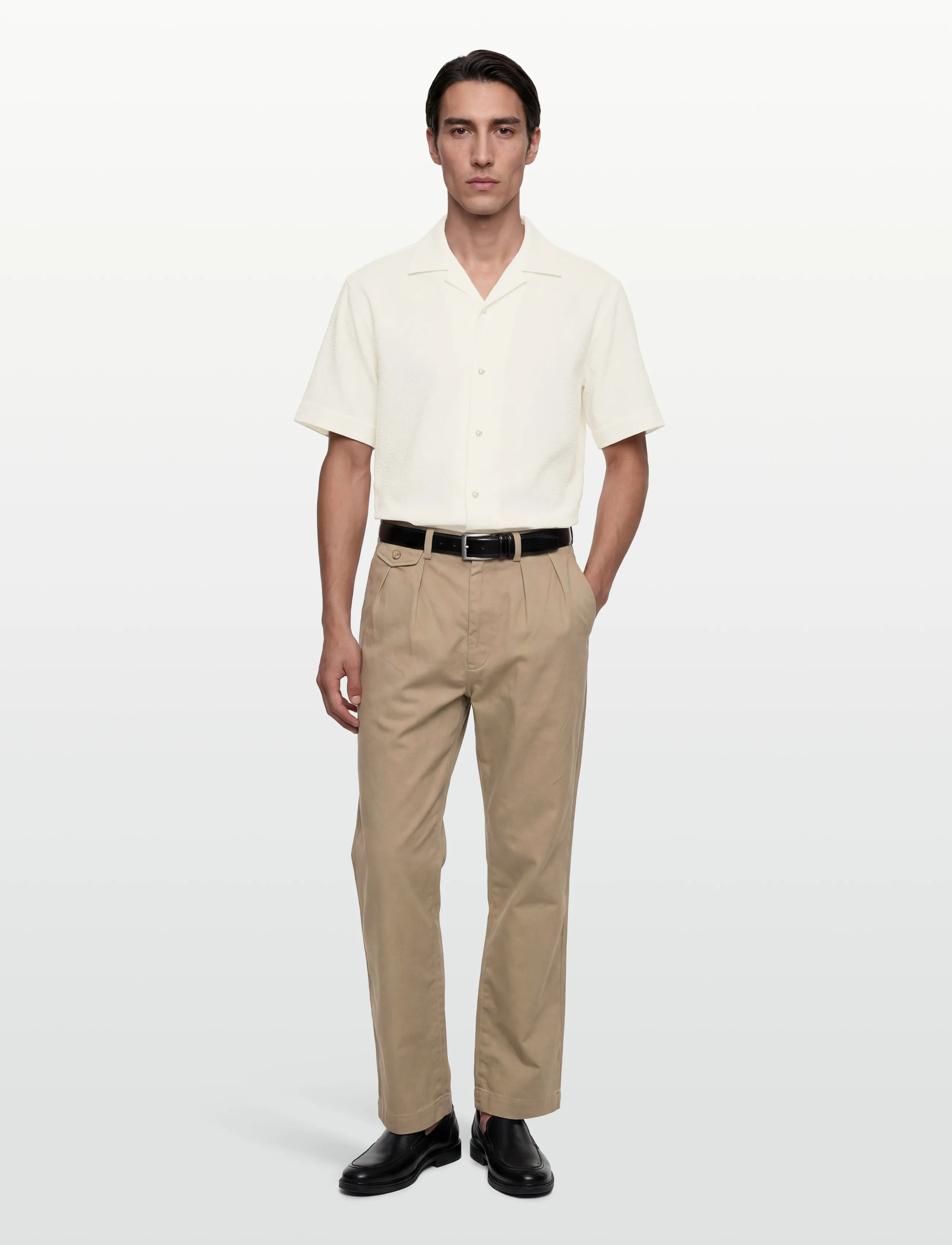 HUGO Espino, L, Shirts, Creme - Casual Männerswear