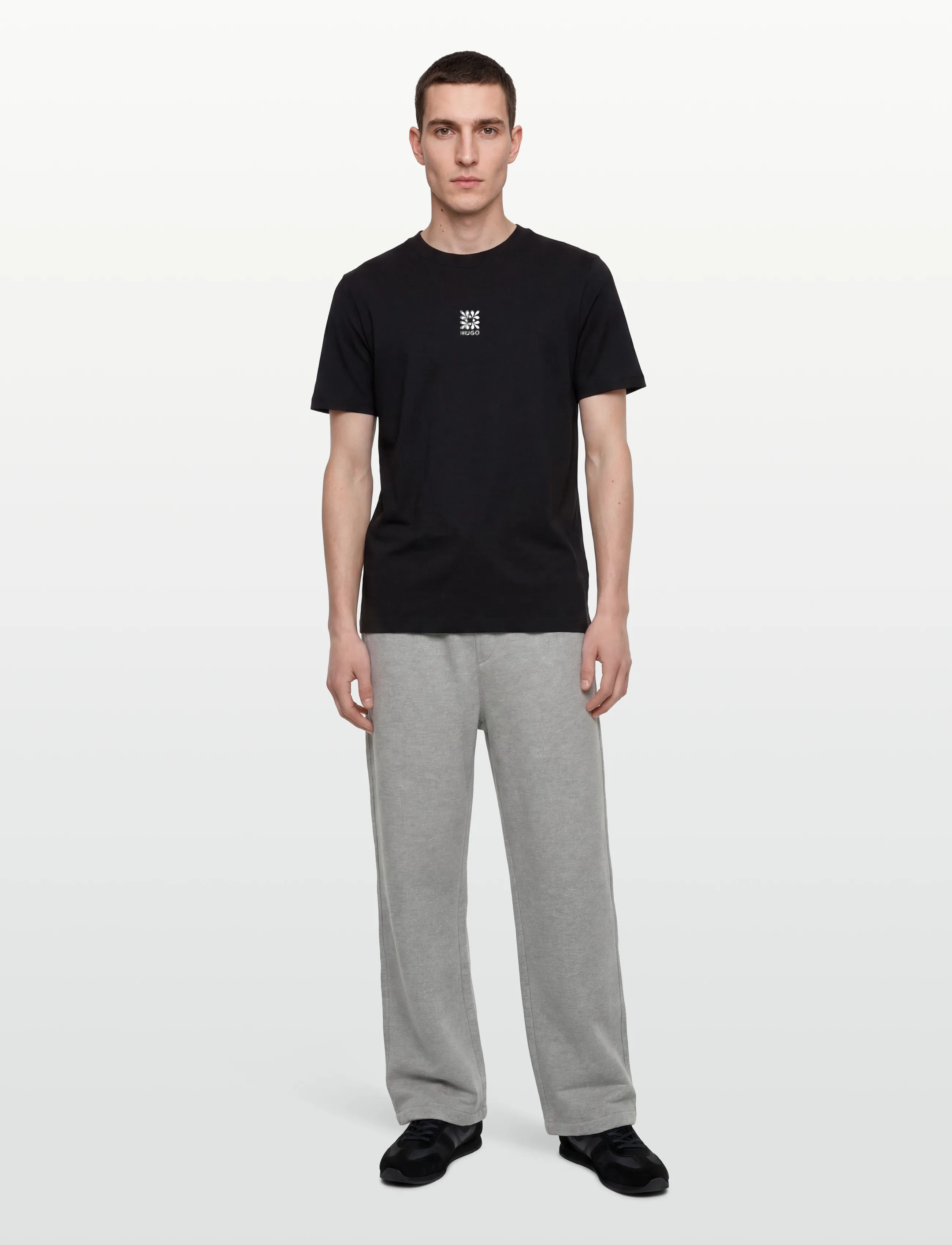 HUGO Darusi - T-shirts - BLACK / black