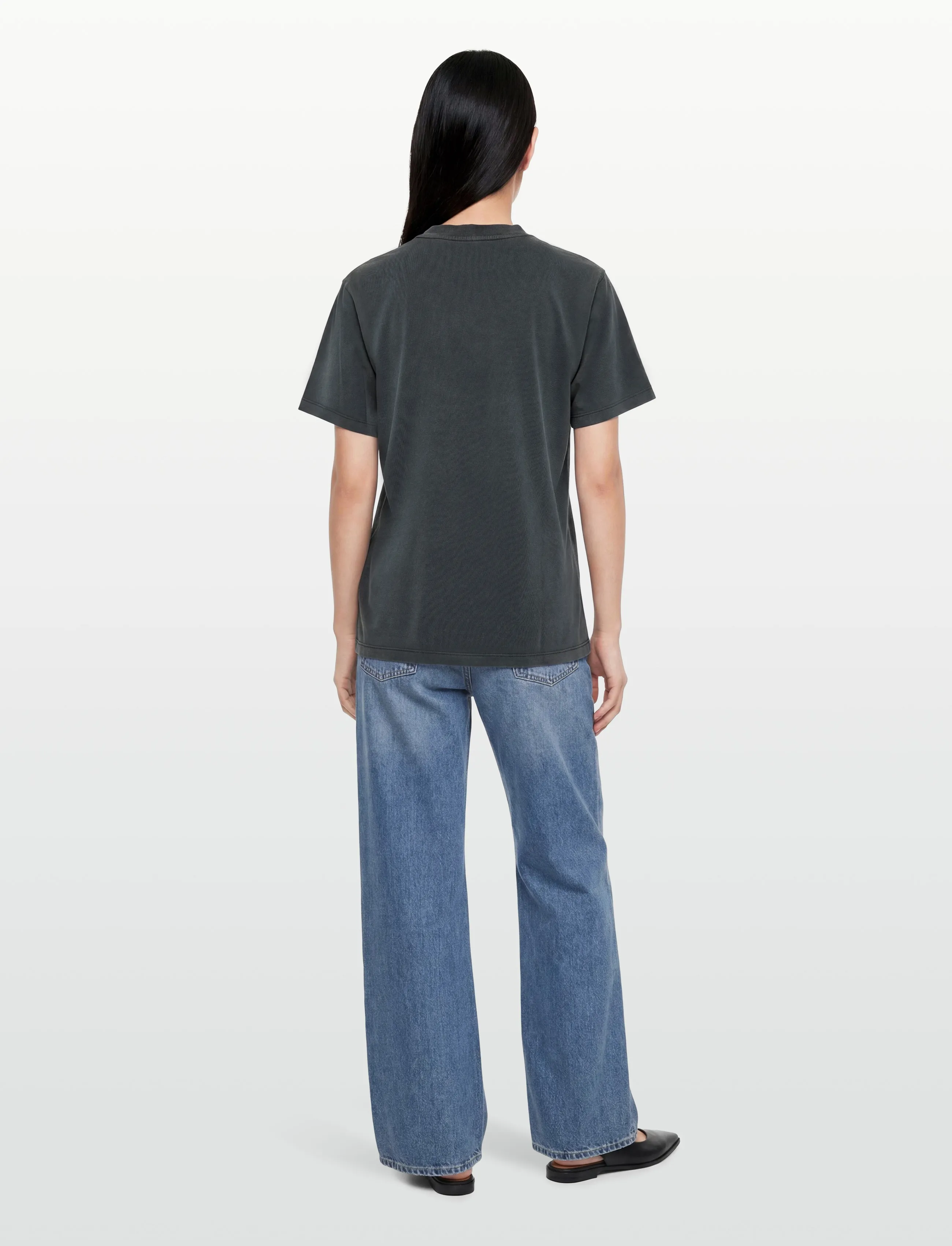 HUGO - Vintage Tee_22 - t-shirts - black - 4
