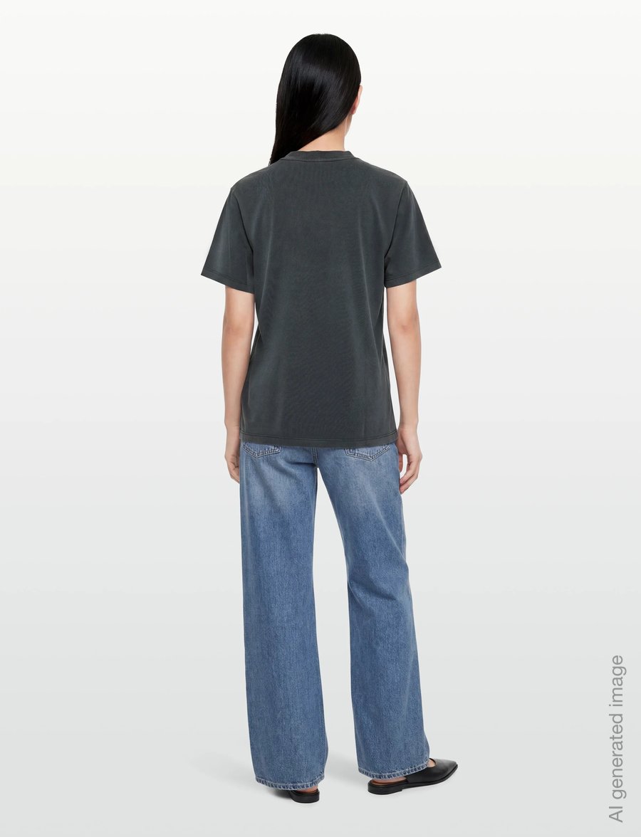 HUGO - Vintage Tee_22 - t-shirts - black - 4