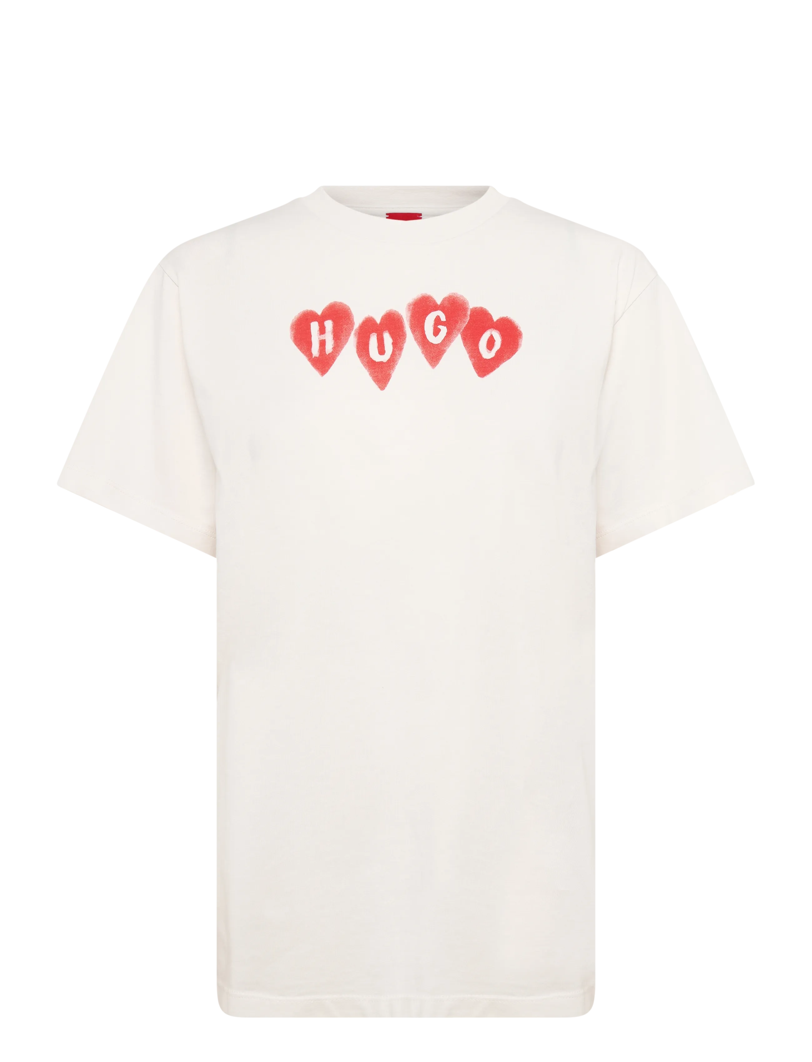 HUGO Vintage Tee_22 - T-shirts & Toppar - NATURAL / cream