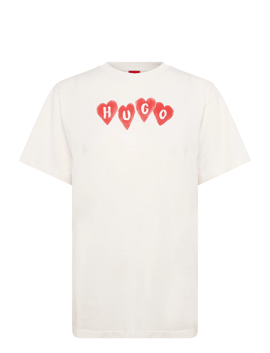 HUGO - Vintage Tee_22 - t-särgid - natural - 1