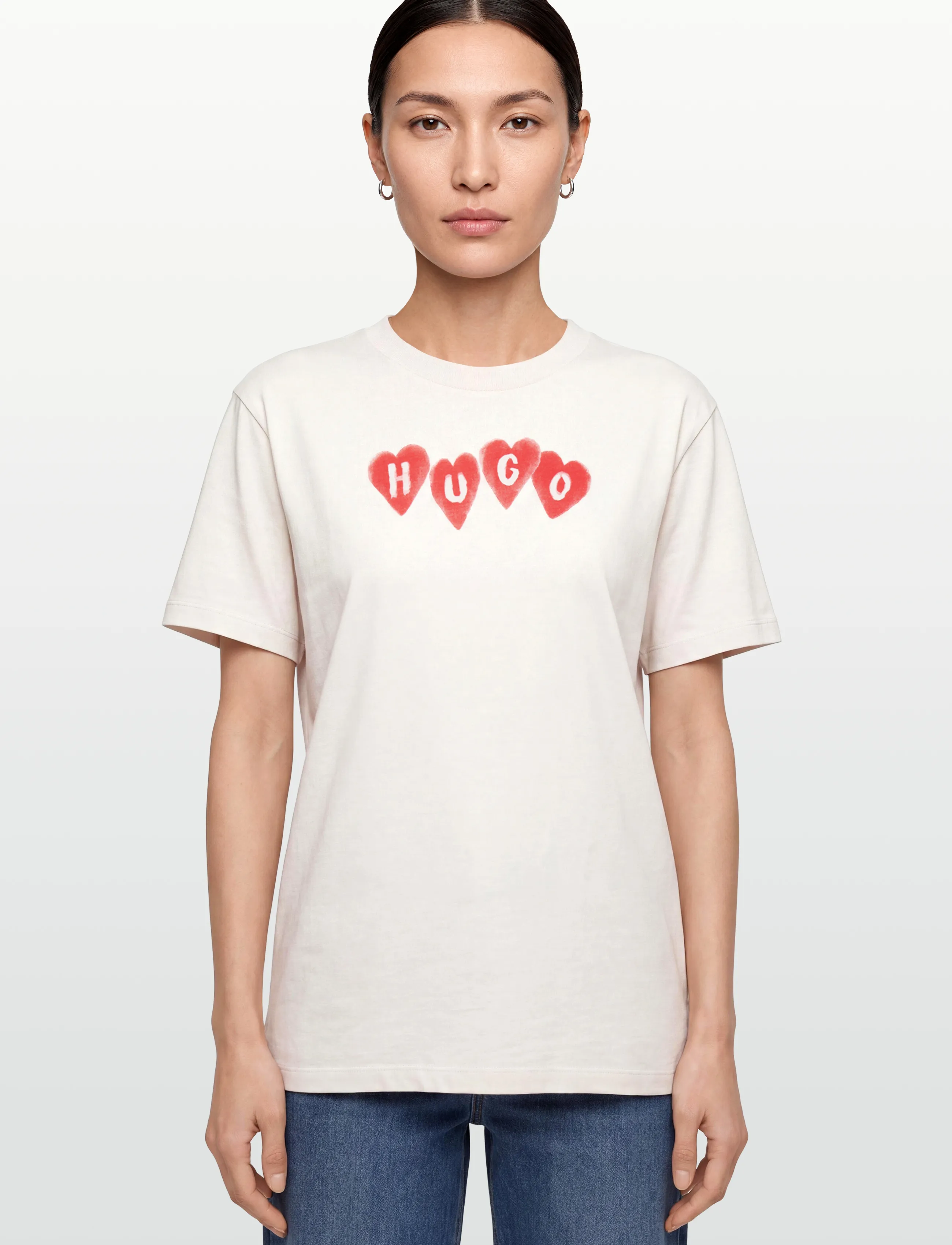 HUGO - Vintage Tee_22 - t-särgid - natural - 3