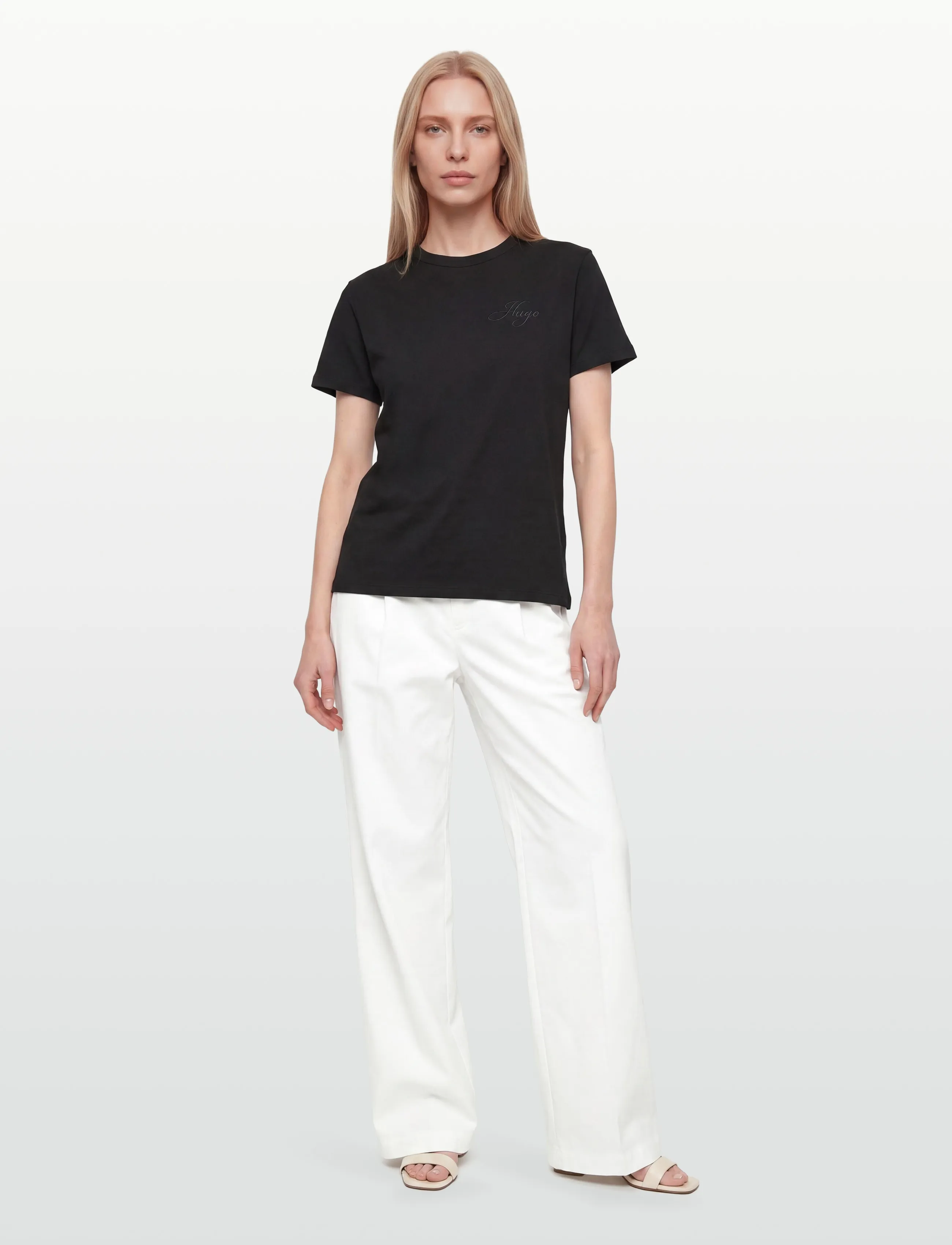 HUGO Damacia_7, S, Black, T-Shirts & Toppe > Kortærmede, Dame