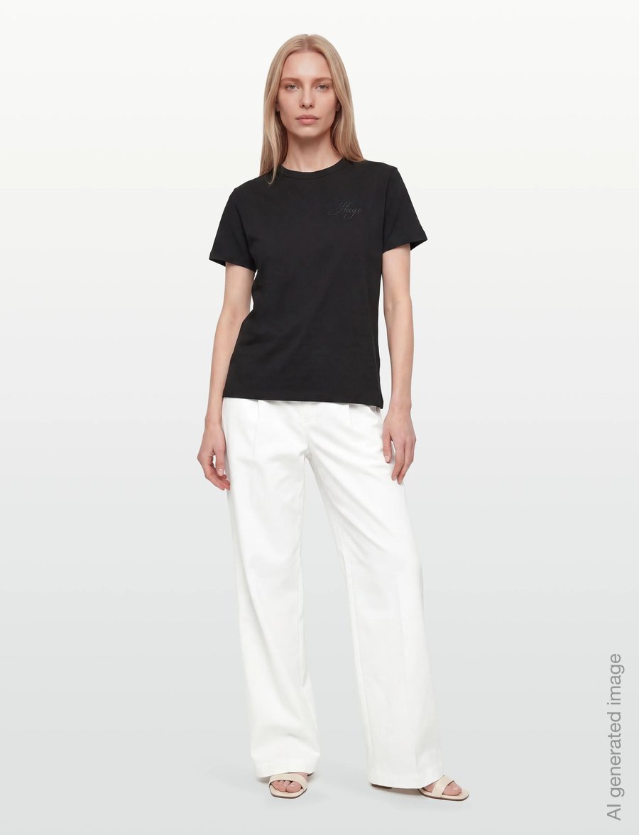 HUGO - Damacia_7 - t-shirts - black - 0