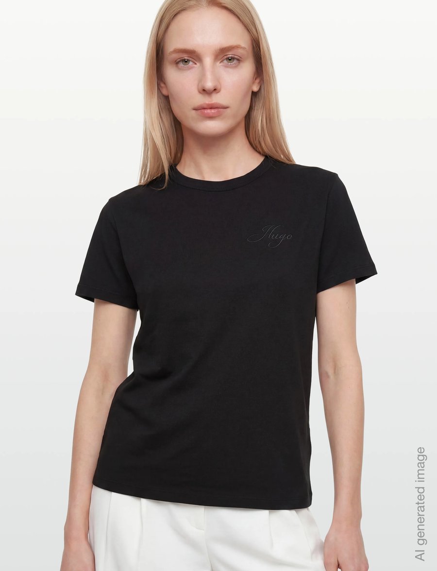 HUGO - Damacia_7 - t-shirts - black - 3
