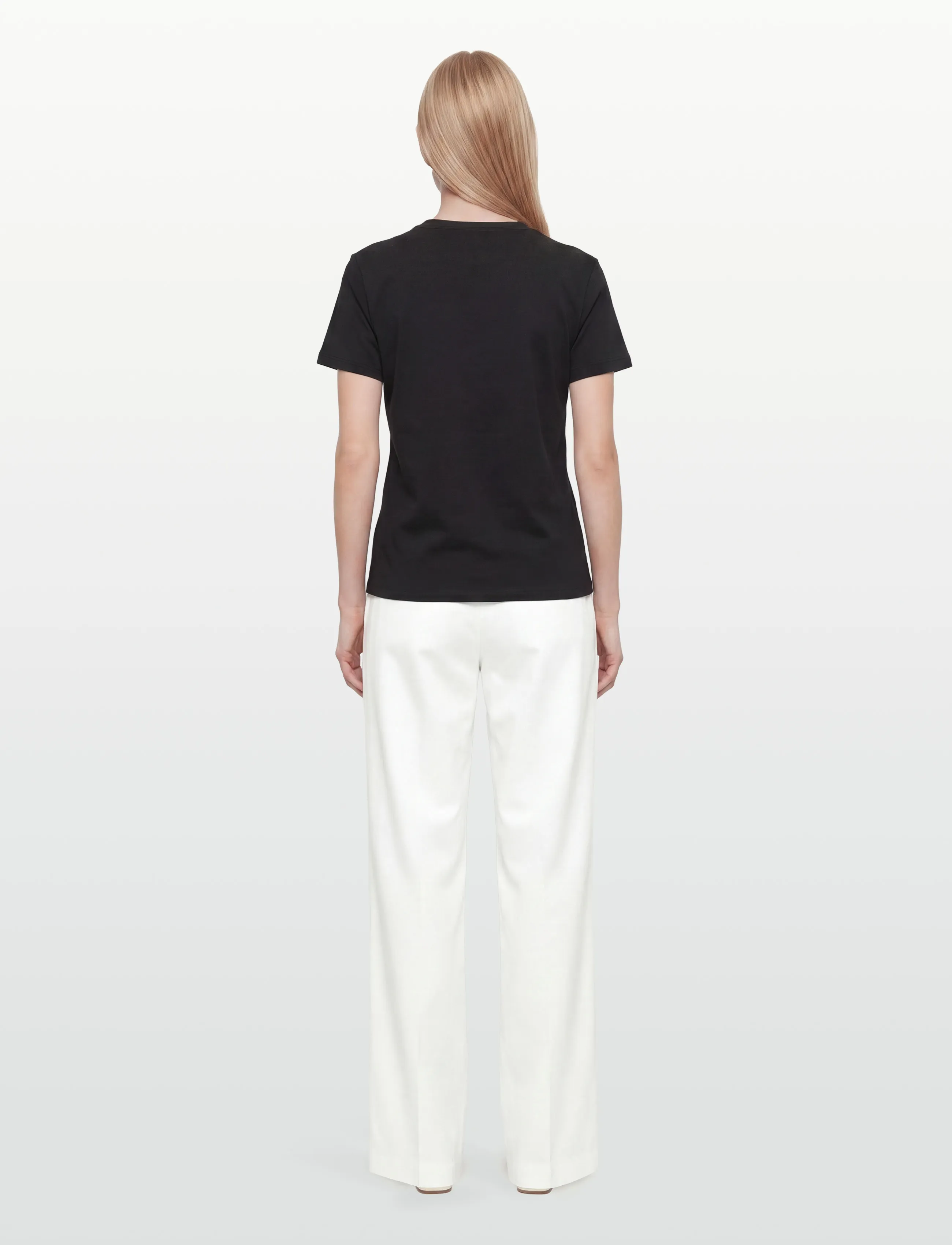 Cotton-jersey T-shirt with embroidered script logo 6