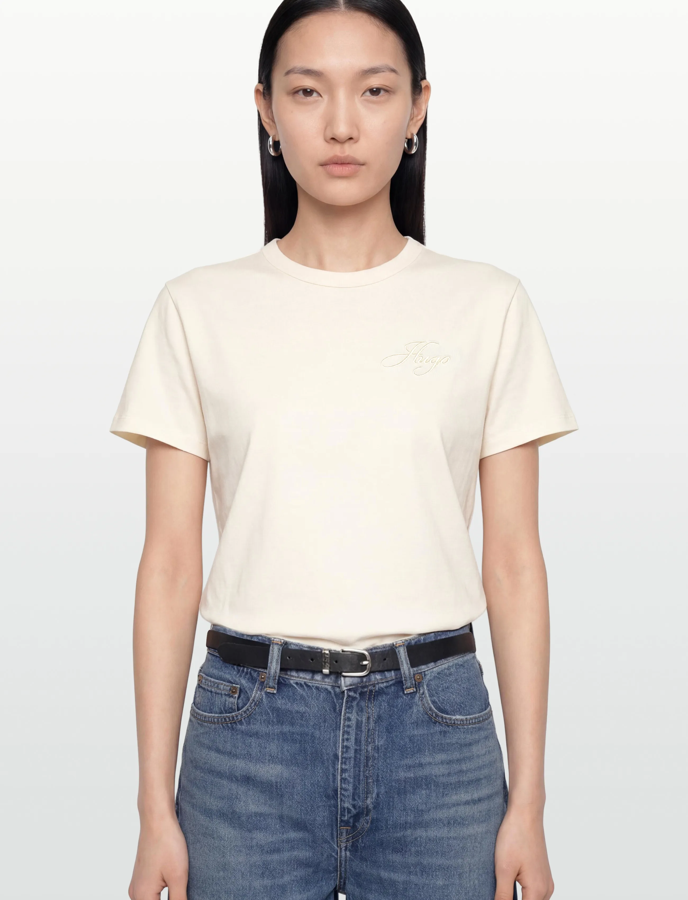 HUGO - Damacia_7 - t-shirts - open white - 3