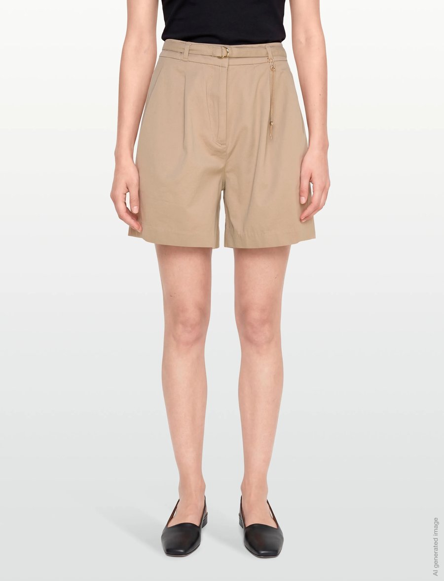 HUGO - Henisea-1-W - chino-shorts - light/pastel brown - 3
