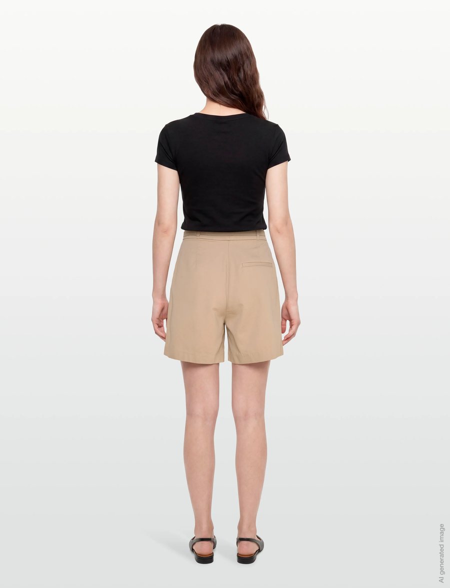 HUGO - Henisea-1-W - chino-shorts - light/pastel brown - 4
