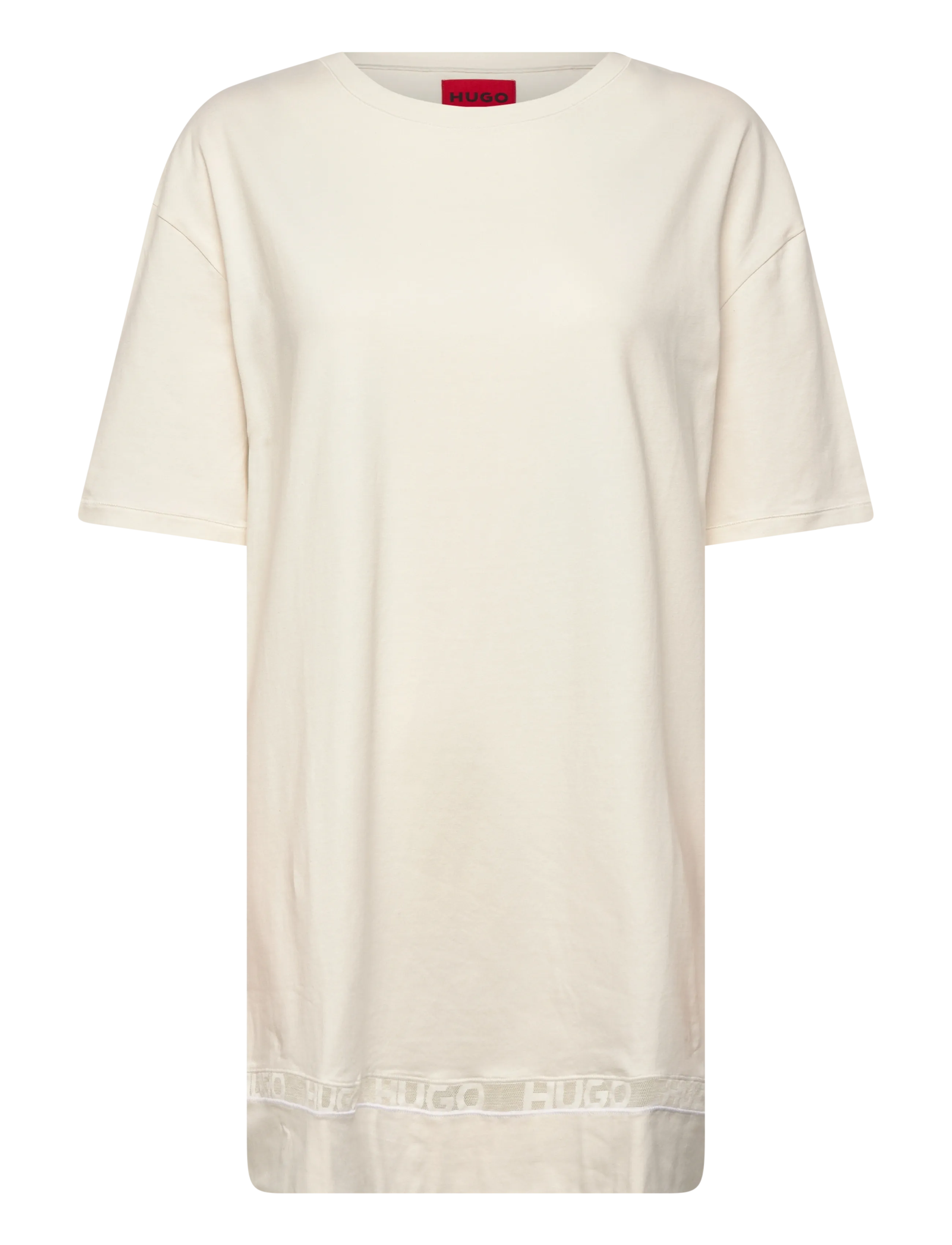 HUGO Mesh Logo Nighty, XS, Night & Loungewear, Creme - Nightdresses, Frauen