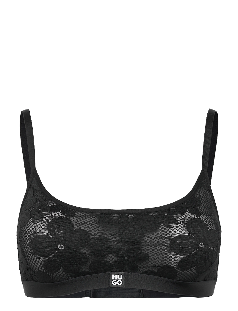 HUGO - BLOOM LACE BRALETTE - bralette - black - 0