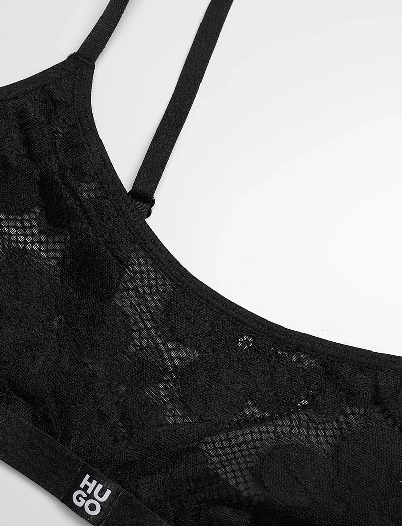 HUGO - BLOOM LACE BRALETTE - bralette - black - 2