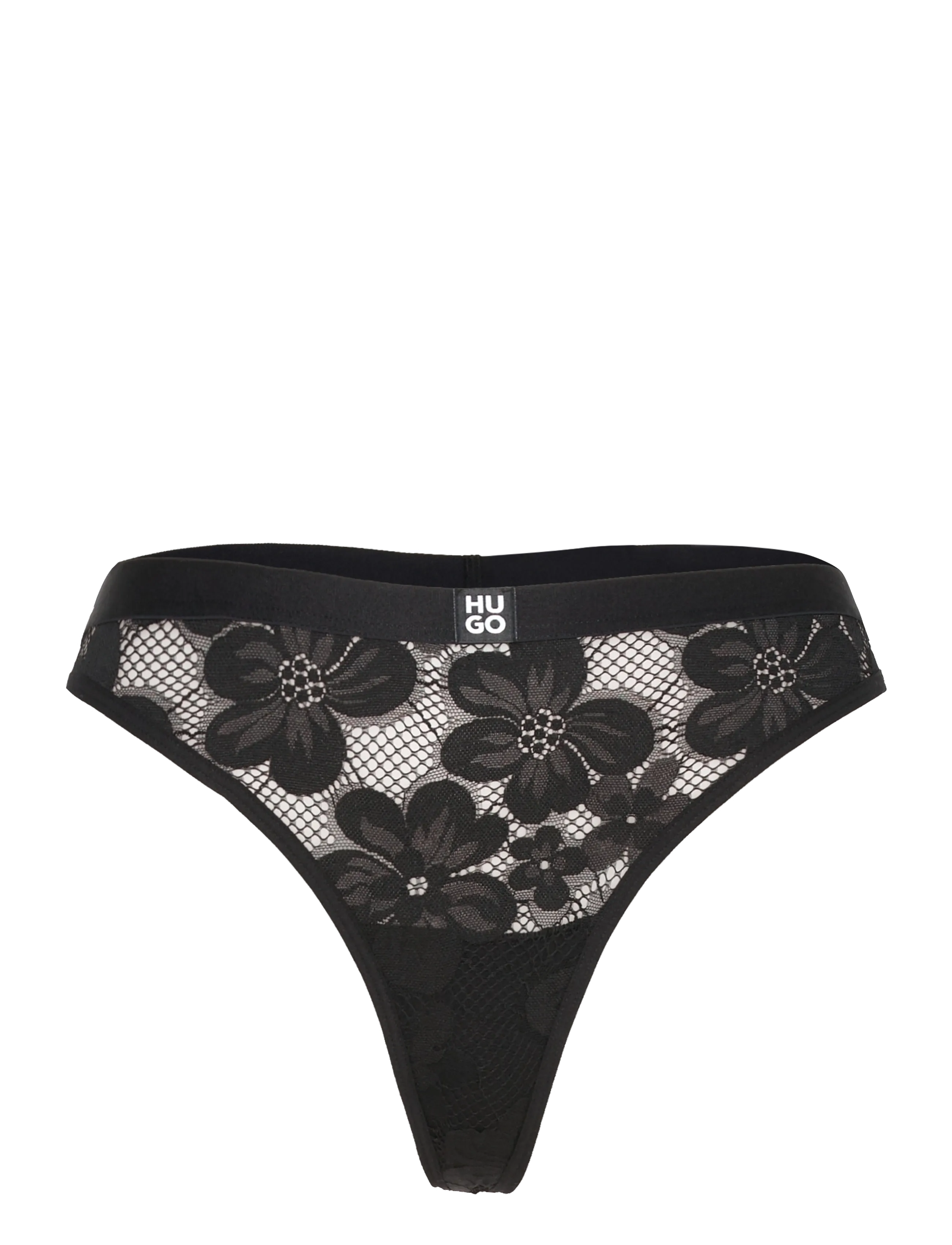 HUGO BLOOM LACE THONG - Pesu - BLACK / black