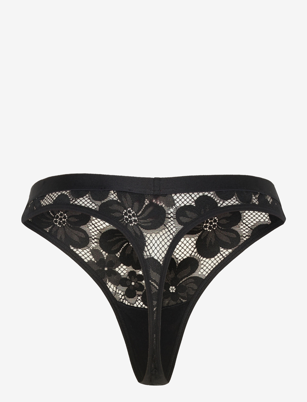 HUGO - BLOOM LACE THONG - laveste priser - black - 1