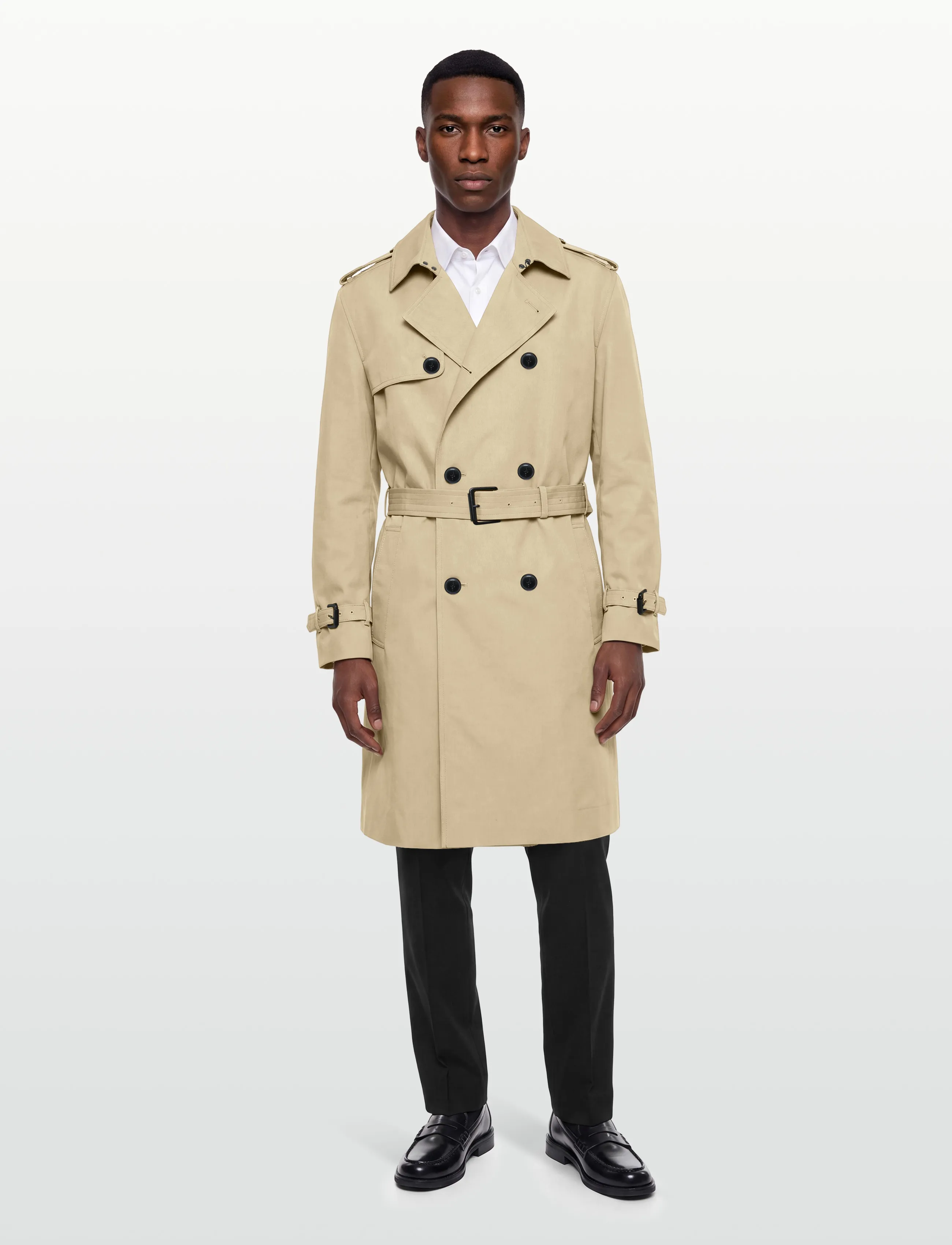 HUGO Maluks2631, XXL, Beige, Frakker > Trenchcoats, Herre