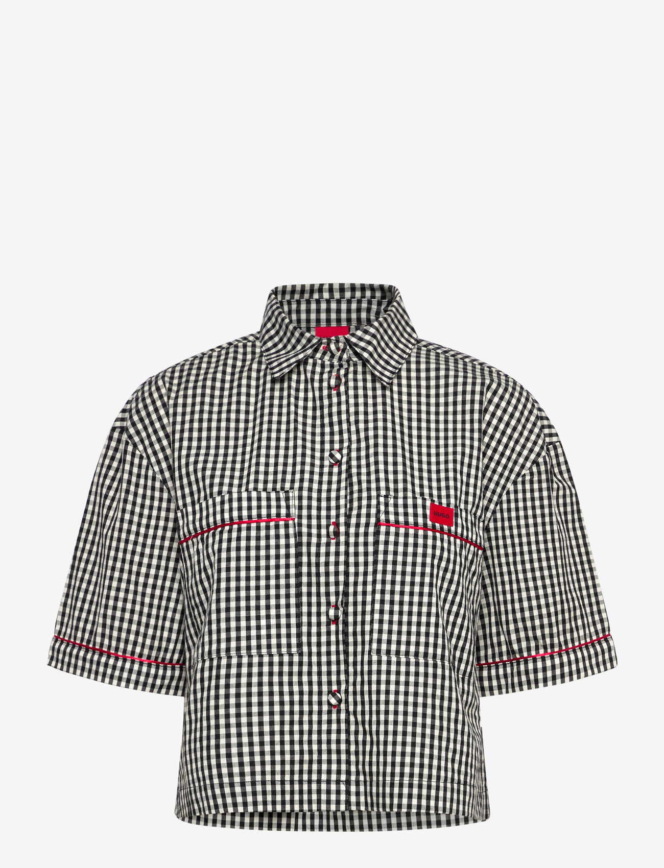 HUGO - VICHY SL-SHIRT - oberteile - open white - 0