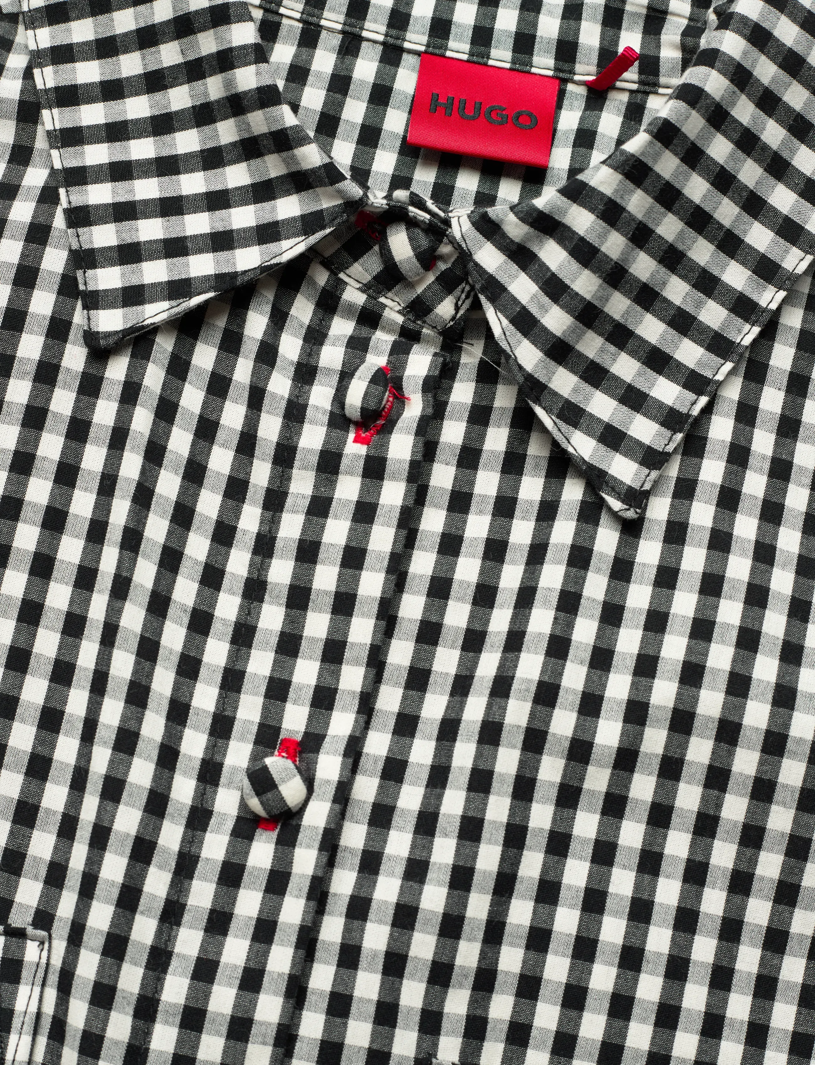 HUGO - VICHY SL-SHIRT - zopy - open white - 2