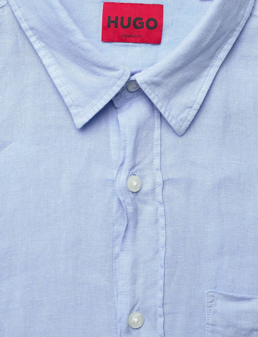 HUGO - Ermano - linen shirts - light/pastel blue - 5