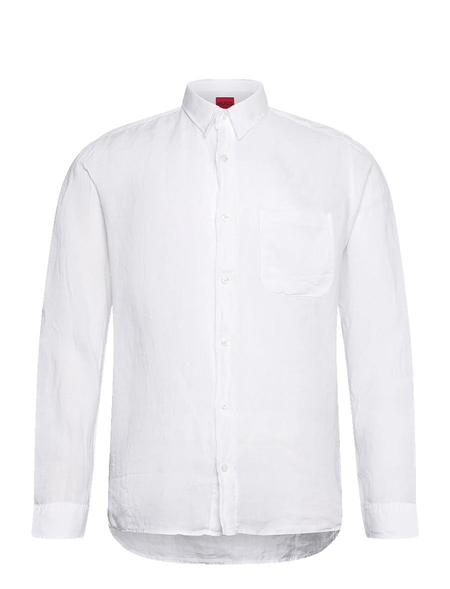 HUGO - Ermano - linen shirts - open white - 1